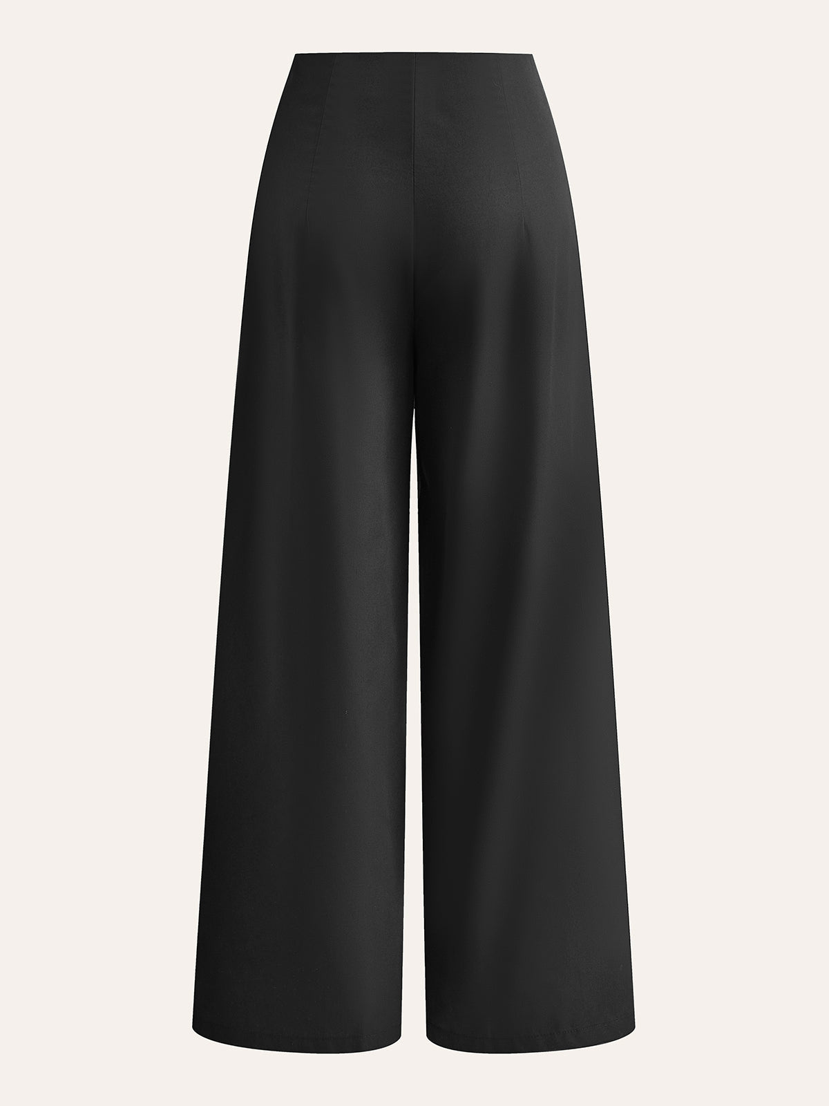 Hochgeschnittene, weite Hose mit Stickereidetails 