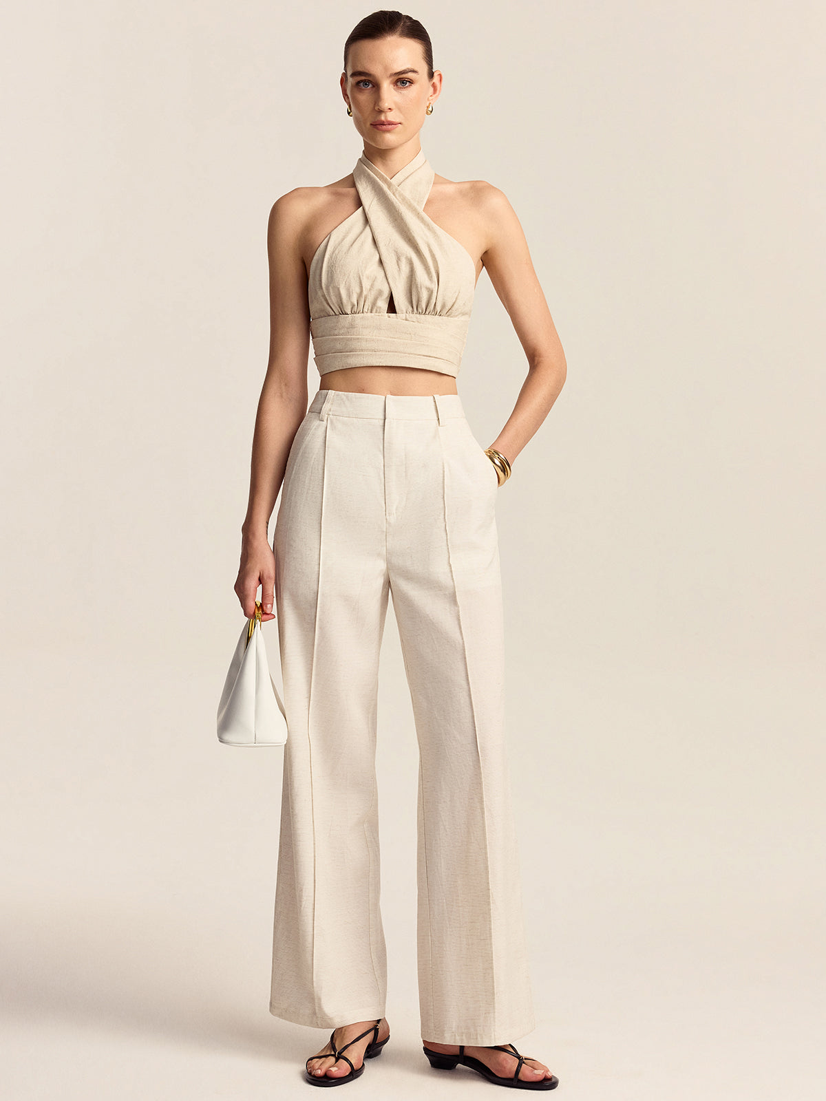 Tencel-Linen Blend Trousers 