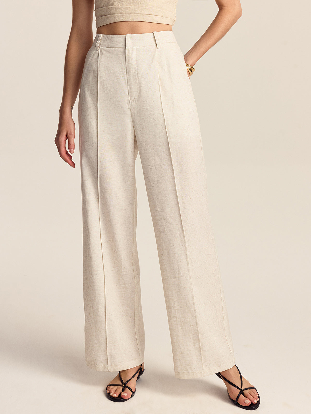 Tencel-Linen Blend Trousers 