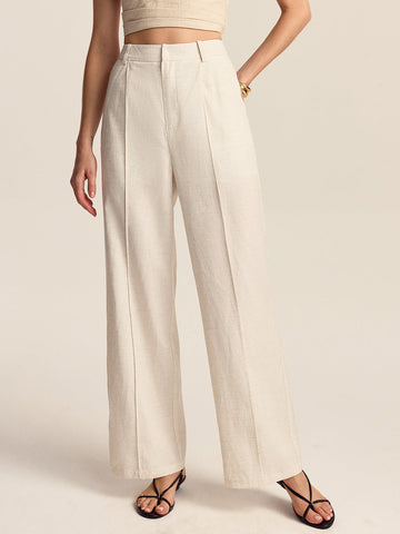 Tencel-Linen Blend Trousers 