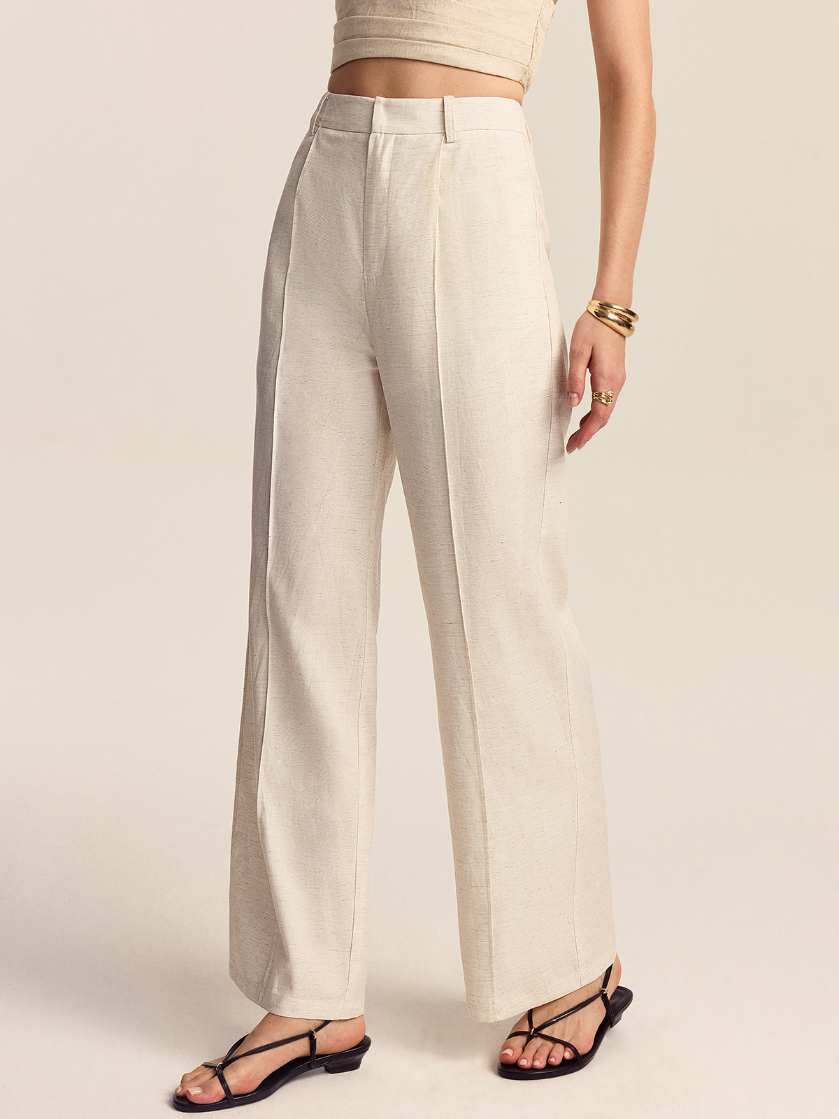Tencel-Linen Blend Trousers 