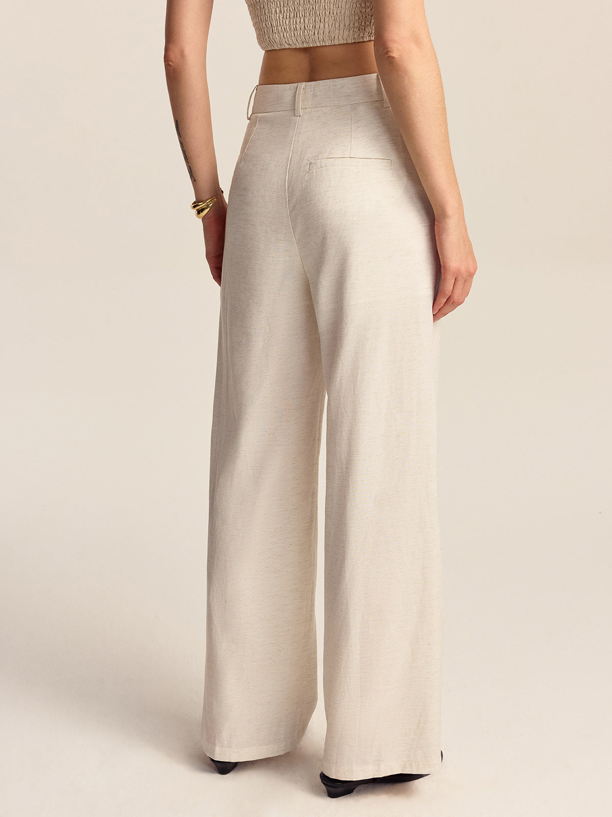 Tencel-Linen Blend Trousers 