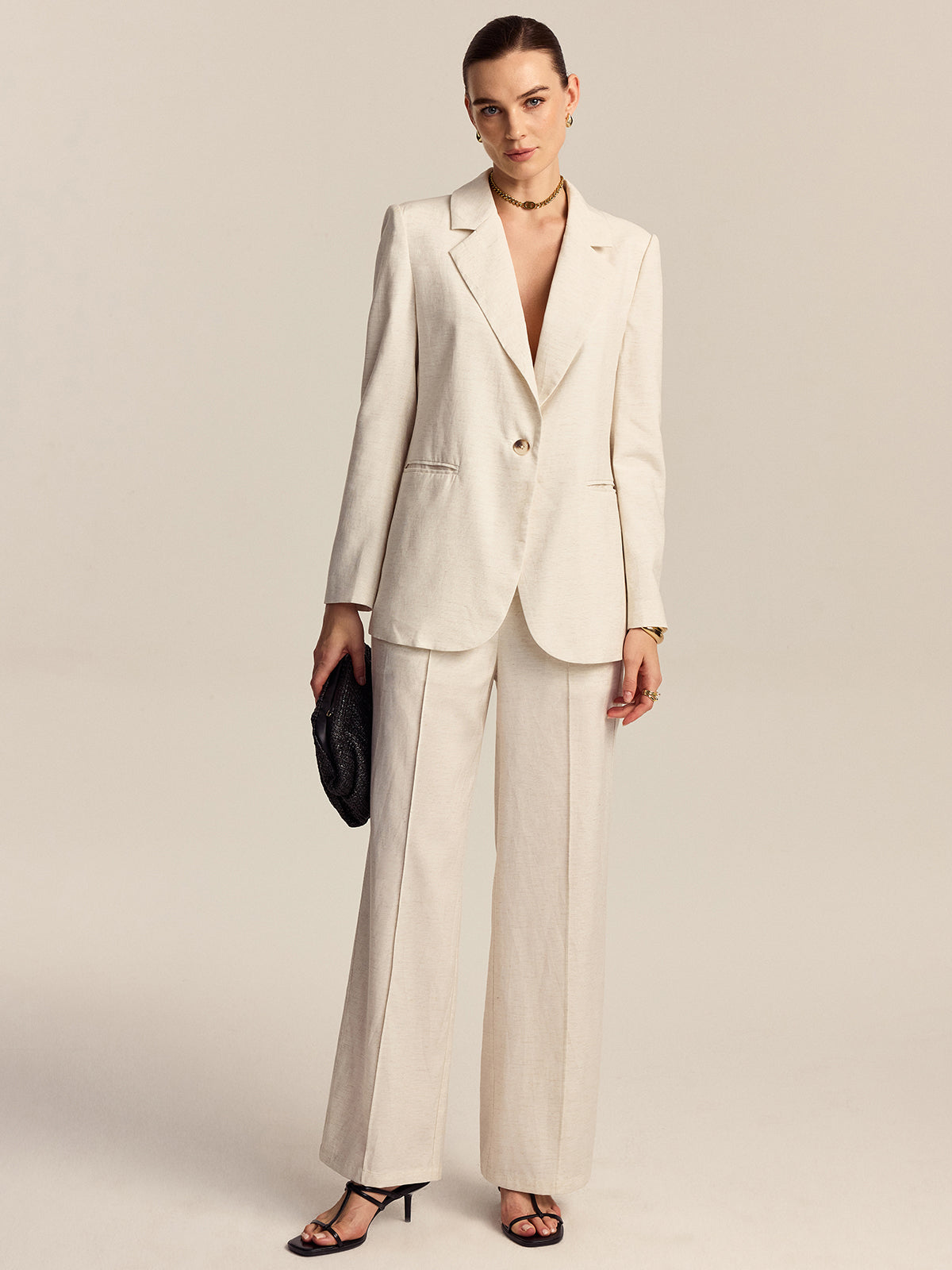Tencel-Linen Blend Trousers 