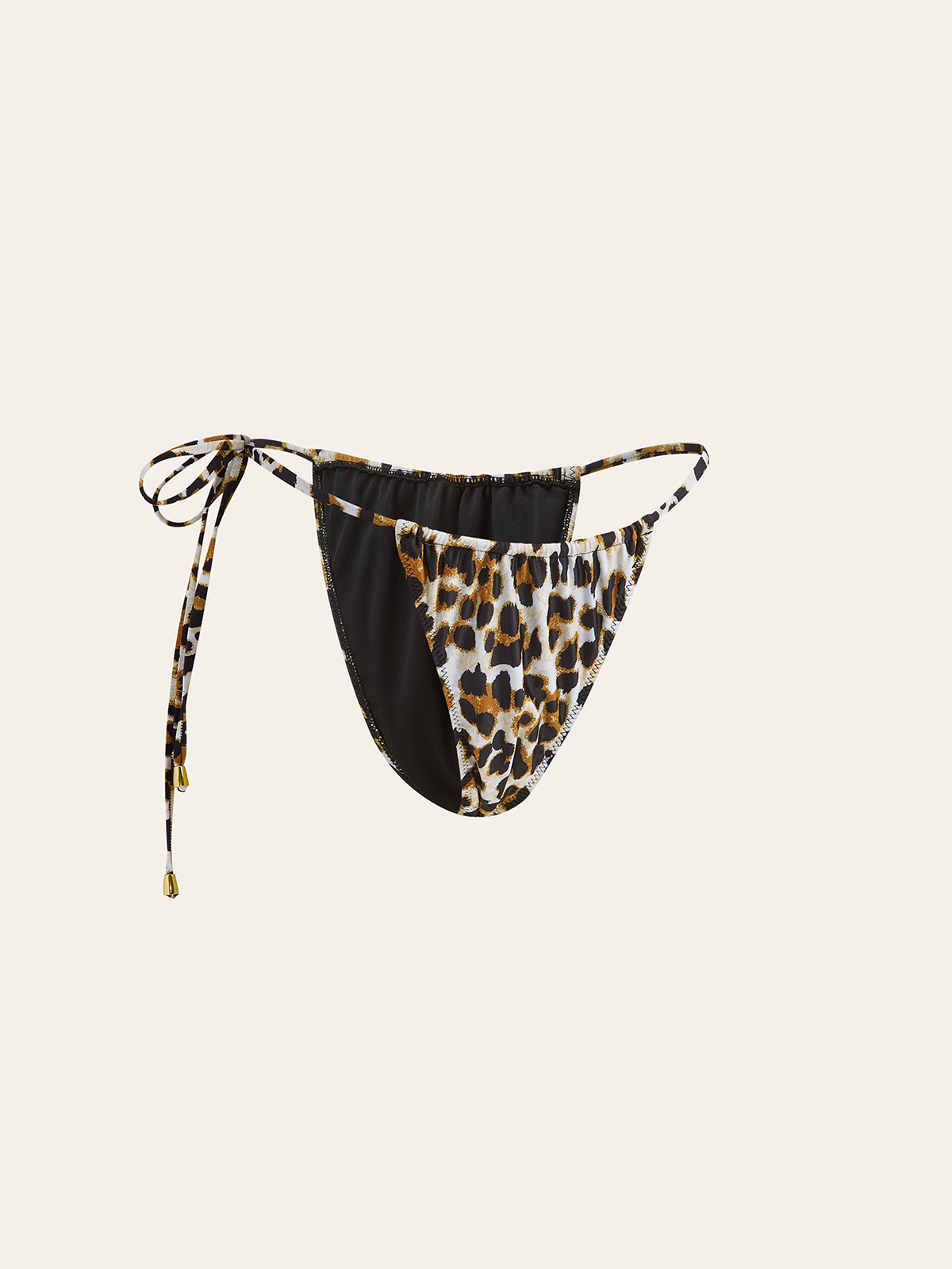 Leopard Print Lace-up Bikini Bottom