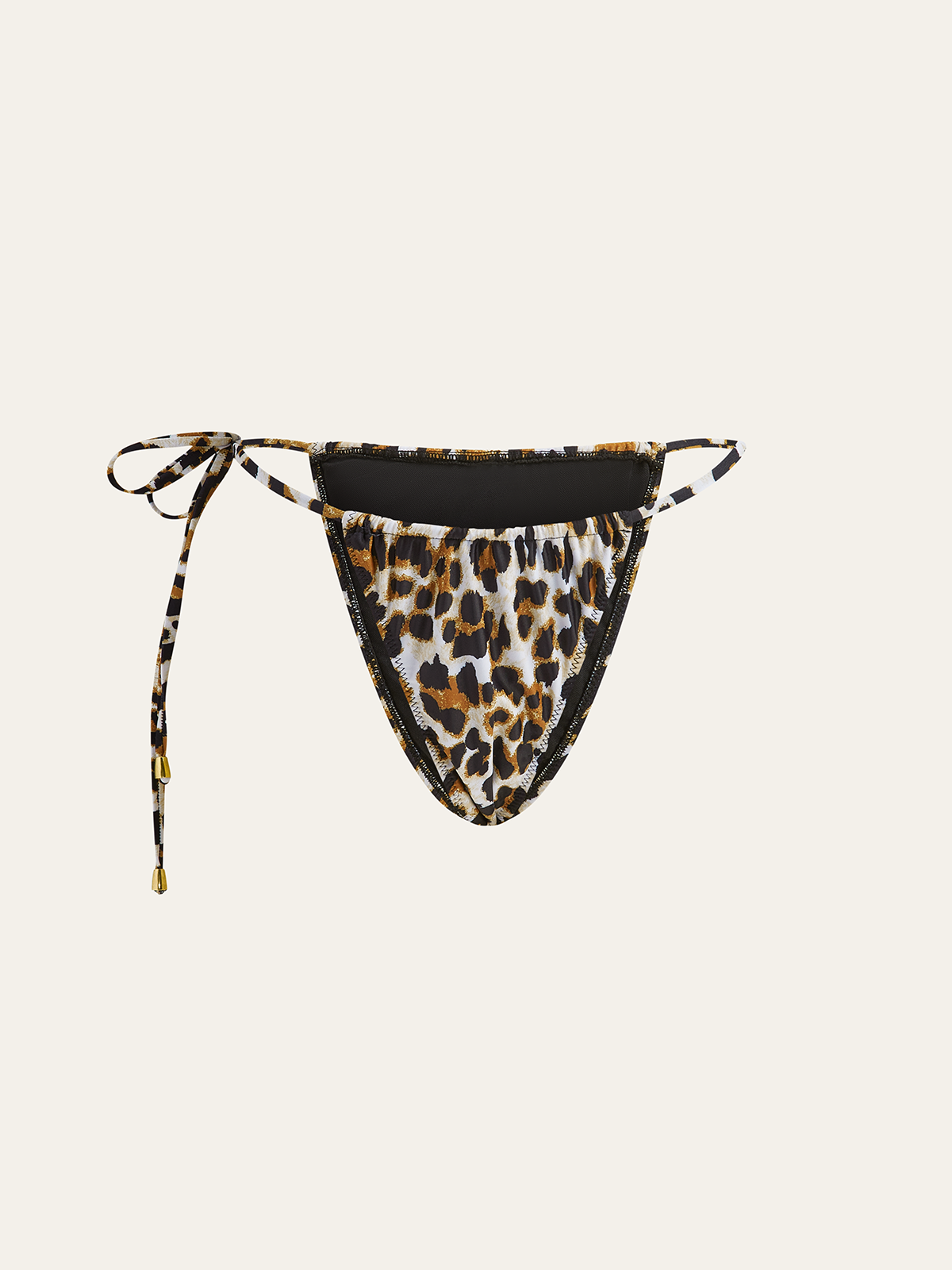 Leopard Print Lace-up Bikini Bottom