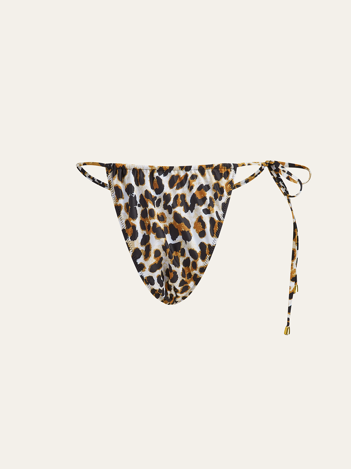 Leopard Print Lace-up Bikini Bottom