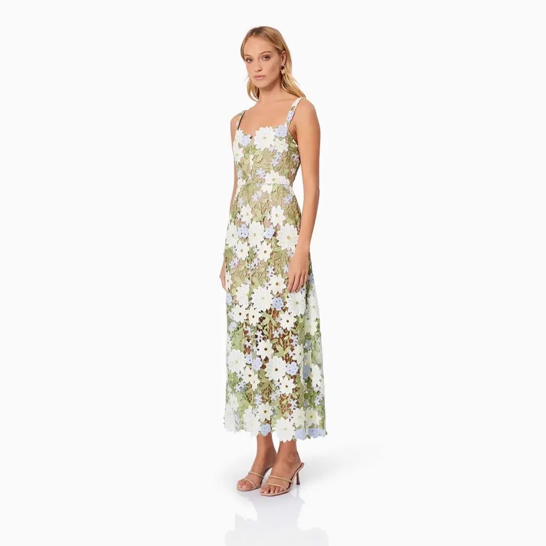 Marguerite Maxikleid aus floraler Spitze