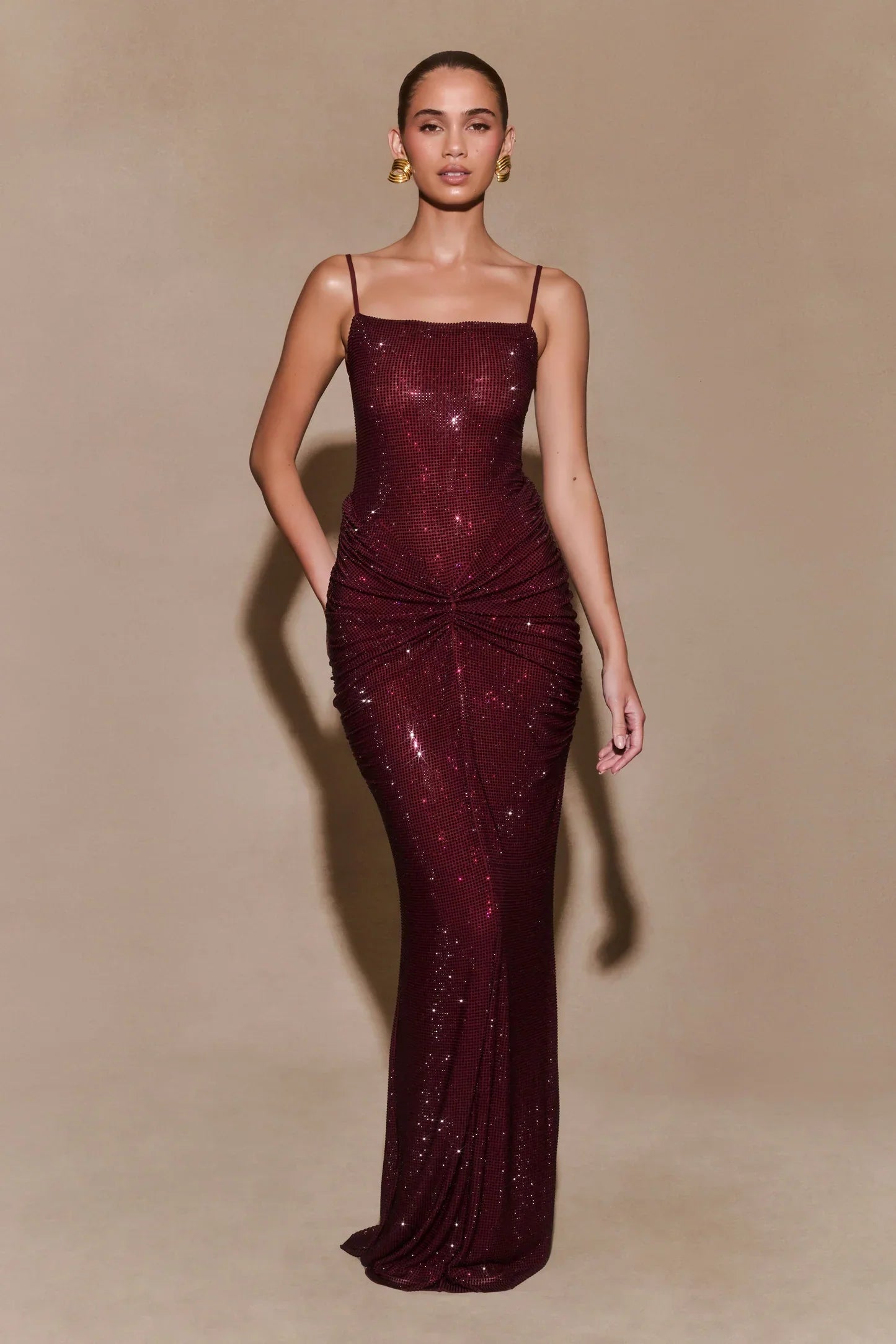 Maxikleid mit Rautenmuster 