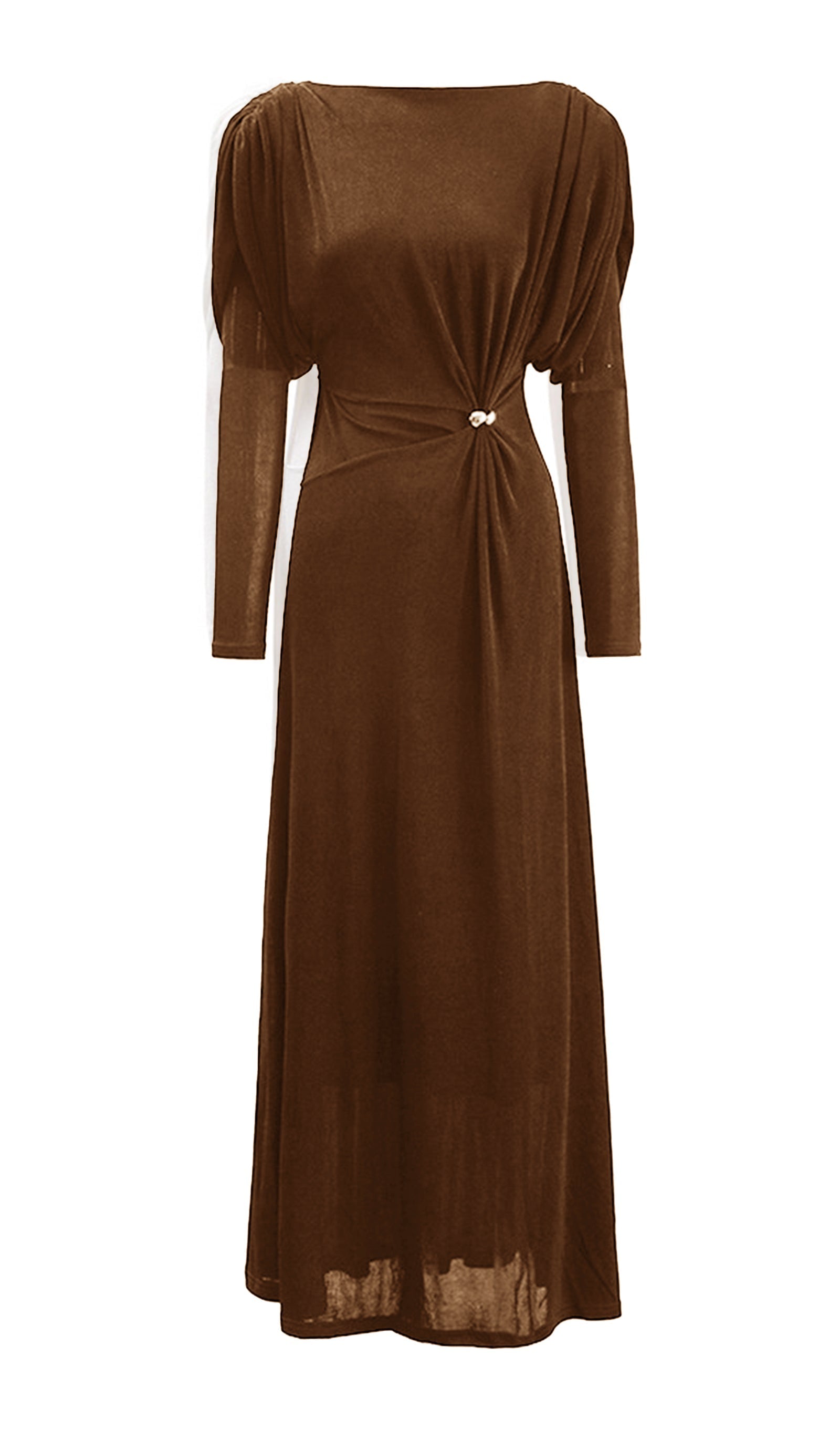Maxikleid mit metallischen Verzierungen 