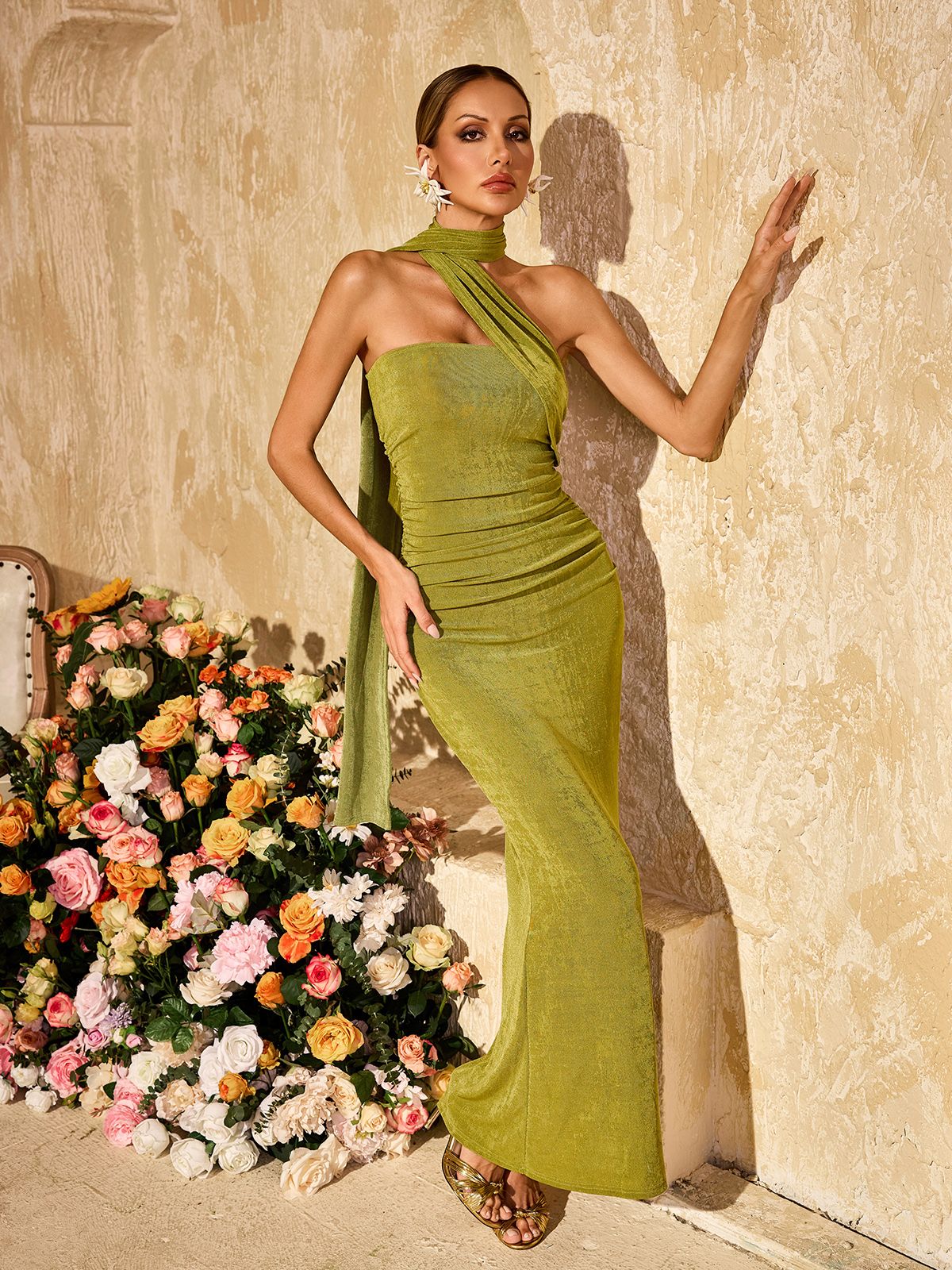 Sirena Drapiertes Maxikleid