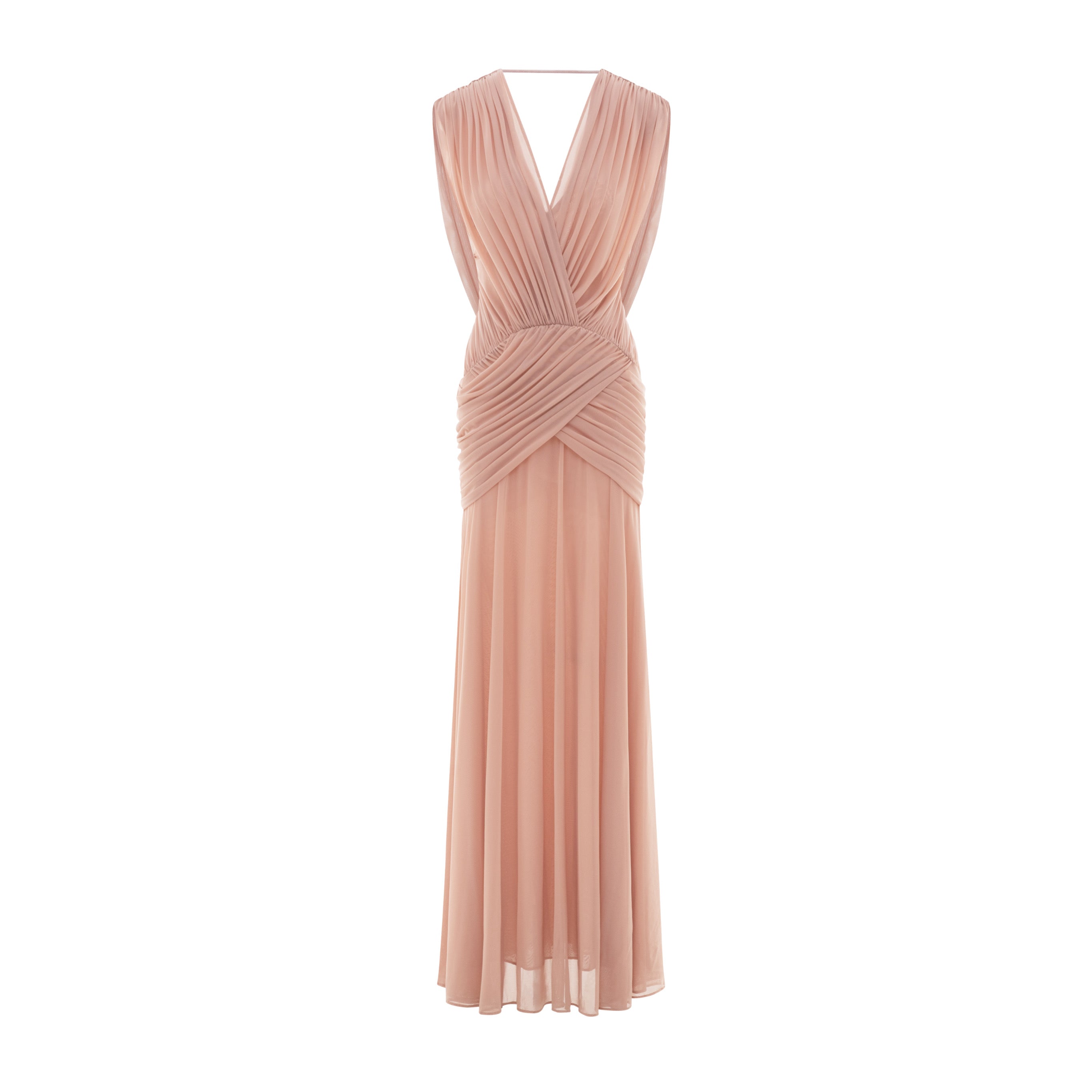 Fleur Maxi Elbise-Pastel Şeftali