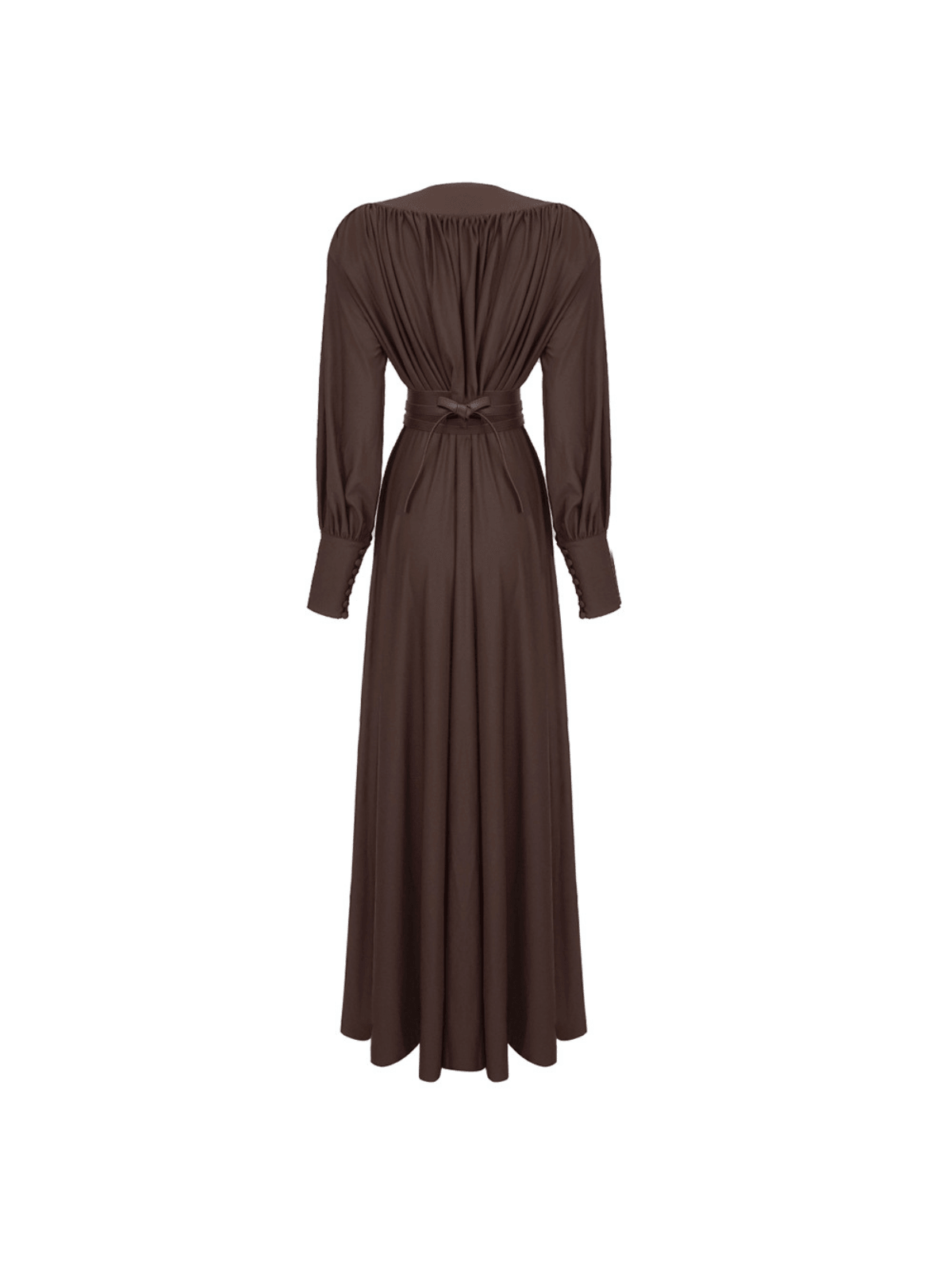 Cosmo V-Neck Belted Maxi Dress