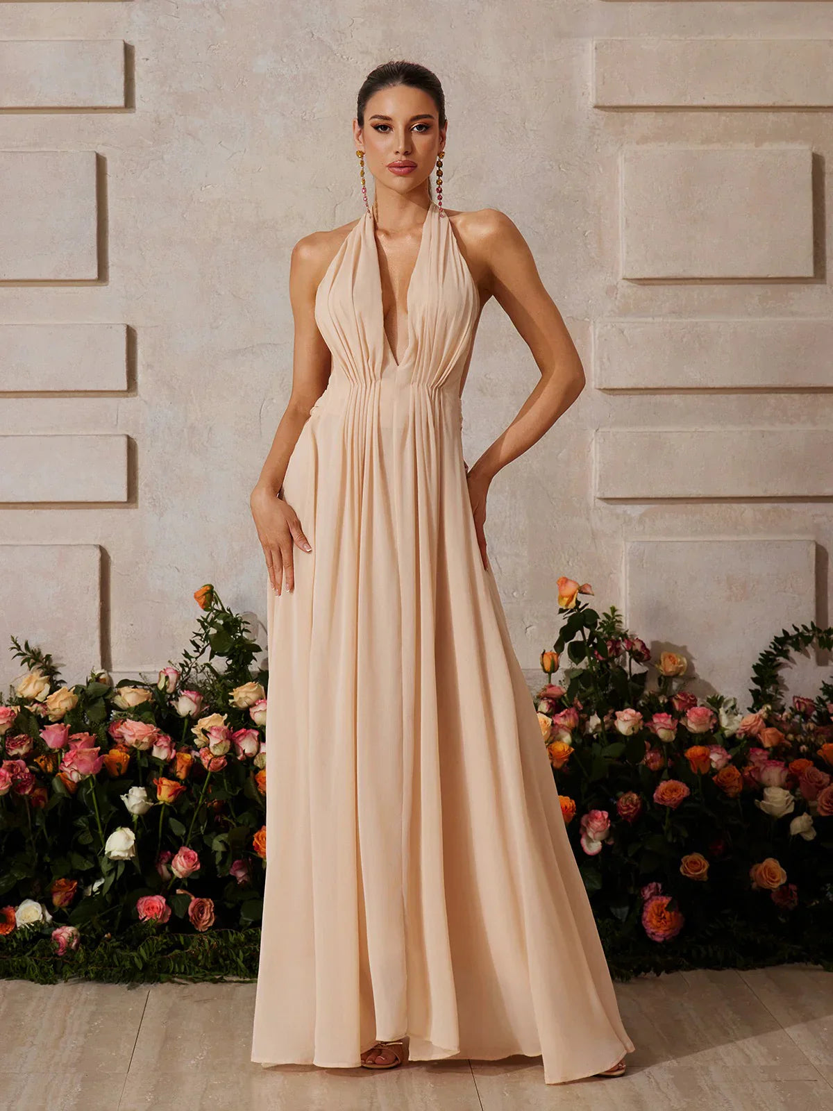 Soleil Halter Maxikleid