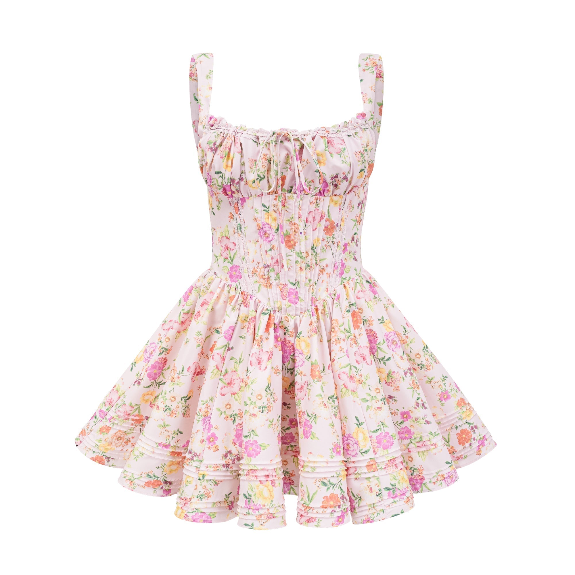 Parl Floral Patterned Cotton Mini Dress
