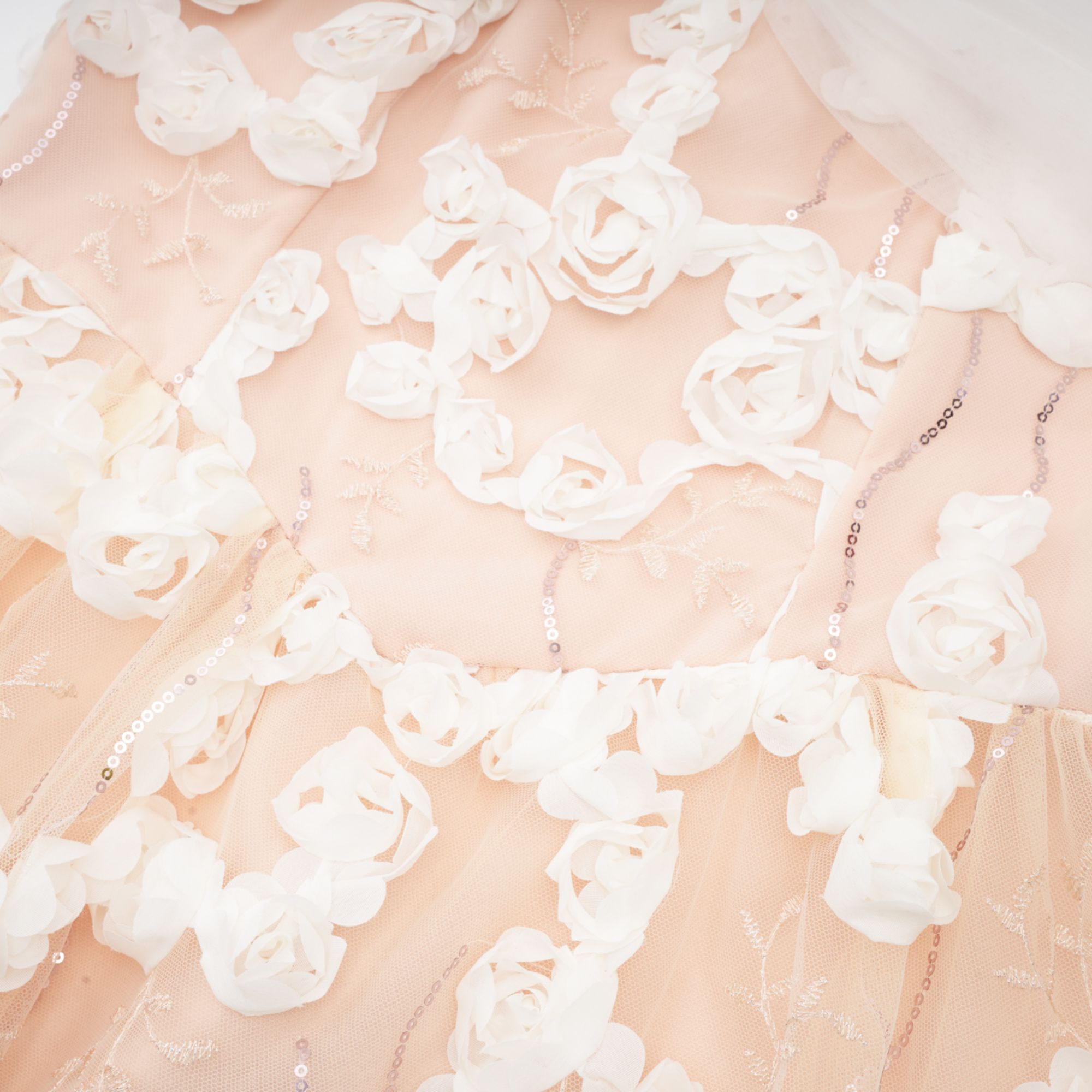 Jacqueline Floral Applique Embroidered Midi Dress