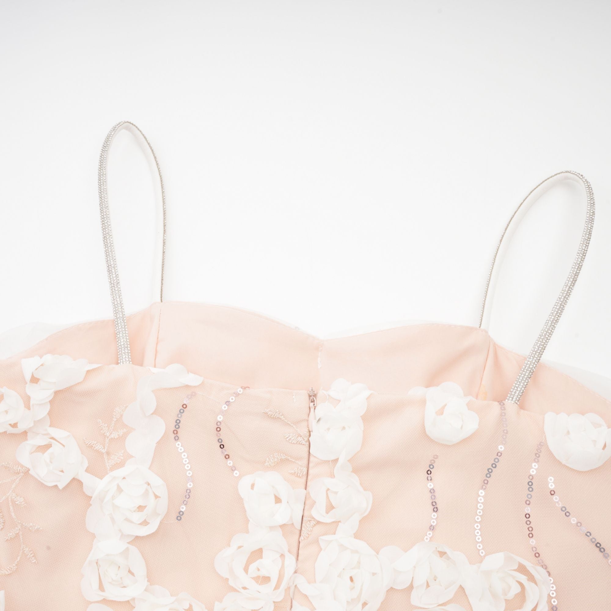 Jacqueline Floral Applique Embroidered Midi Dress