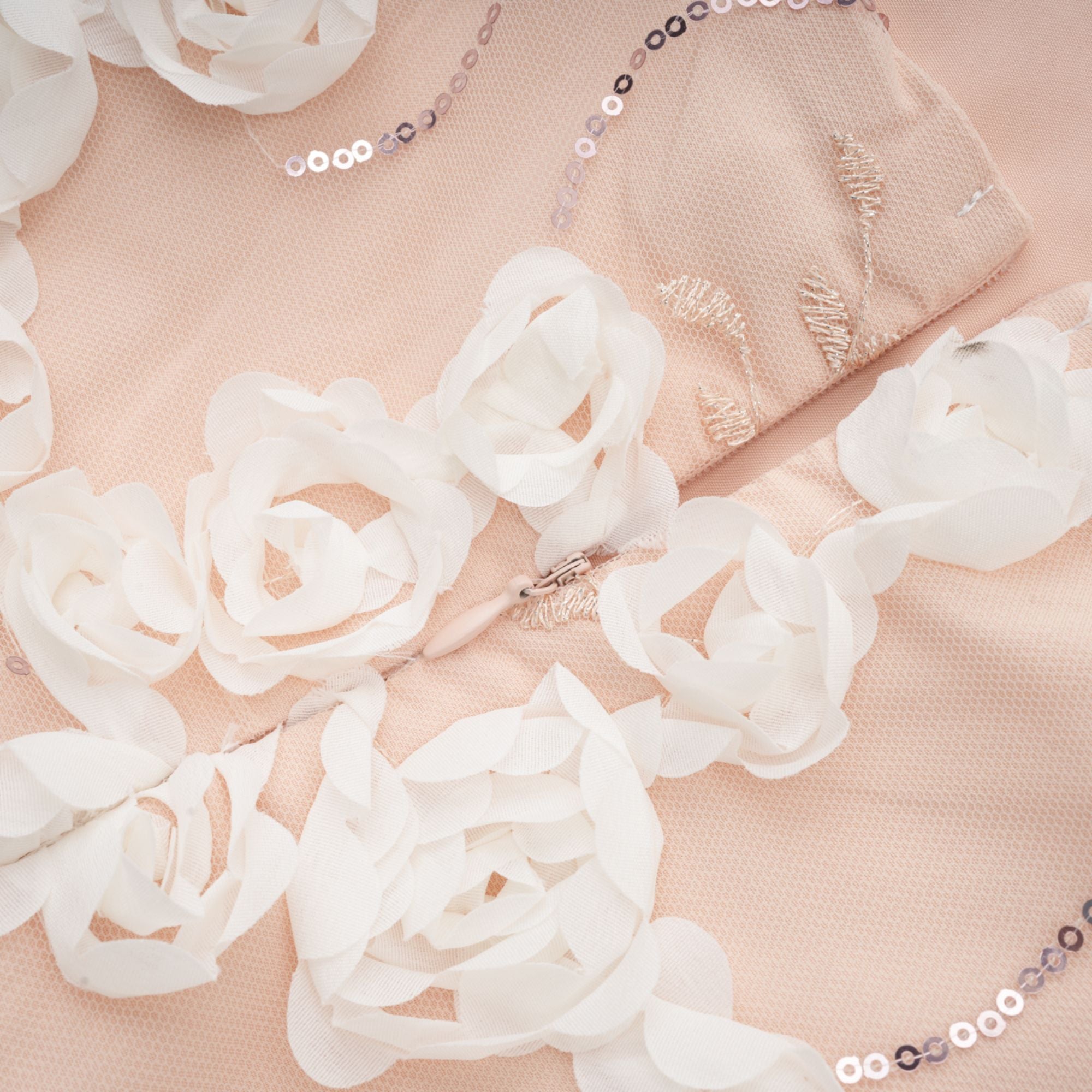 Jacqueline Floral Applique Embroidered Midi Dress