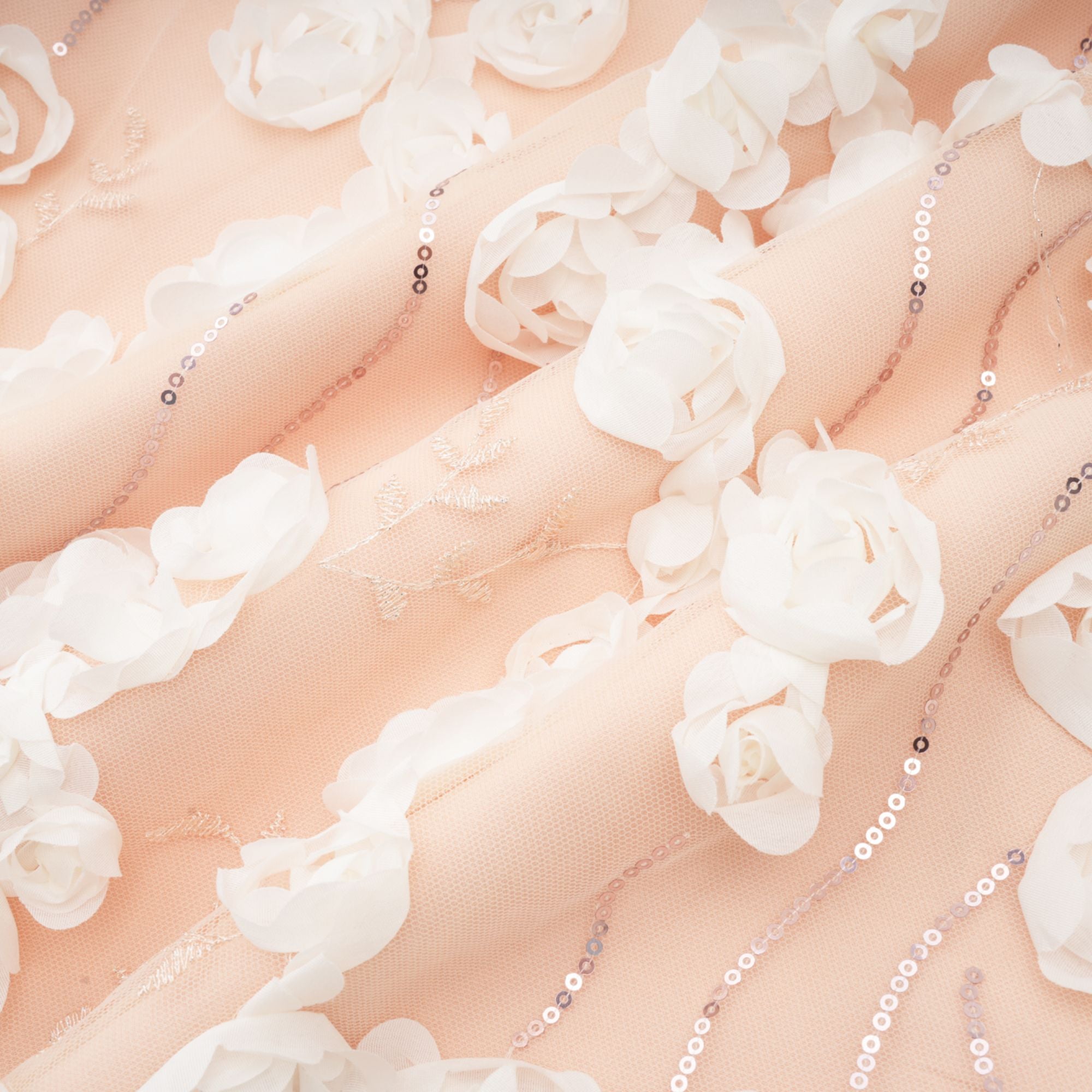 Jacqueline Floral Applique Embroidered Midi Dress