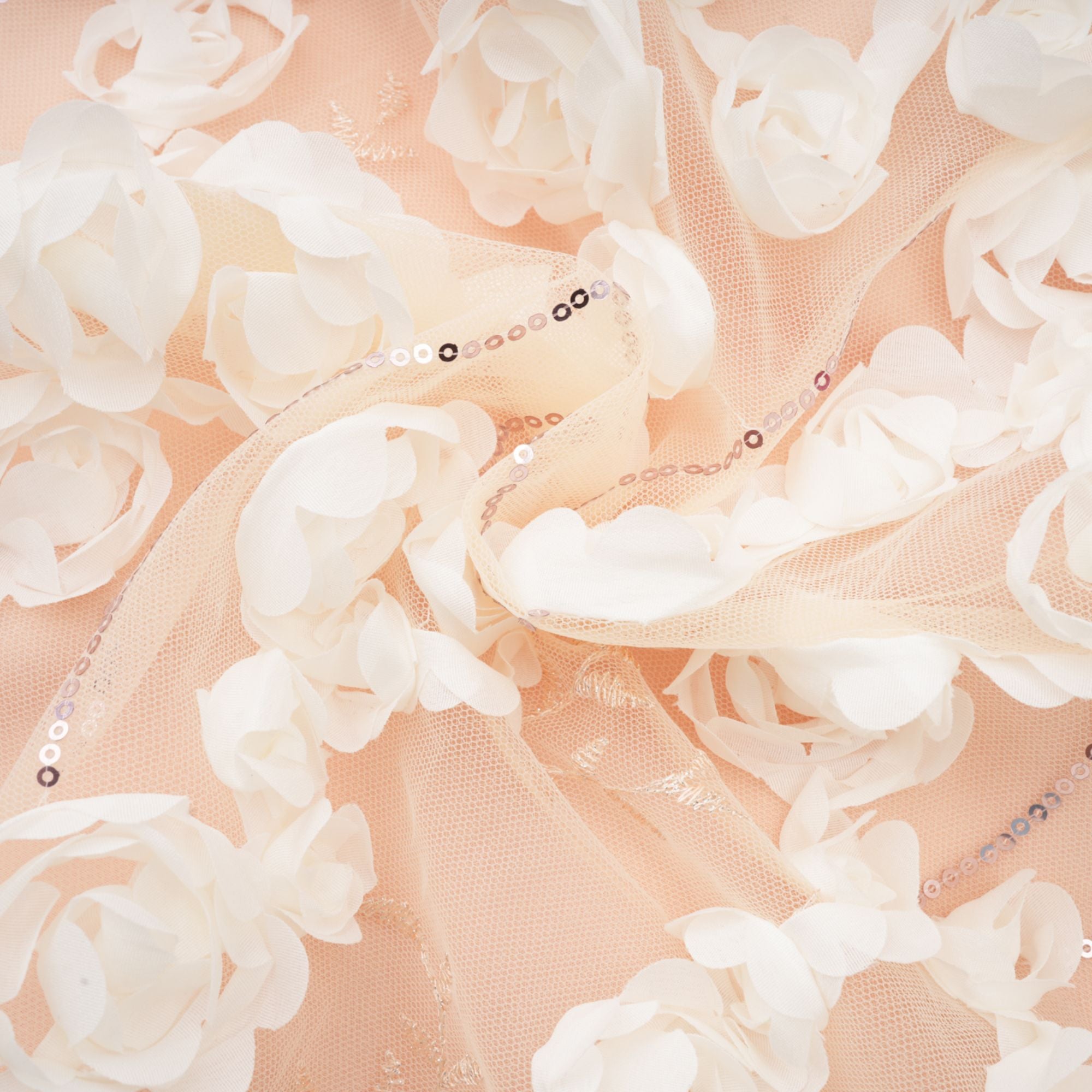 Jacqueline Floral Applique Embroidered Midi Dress