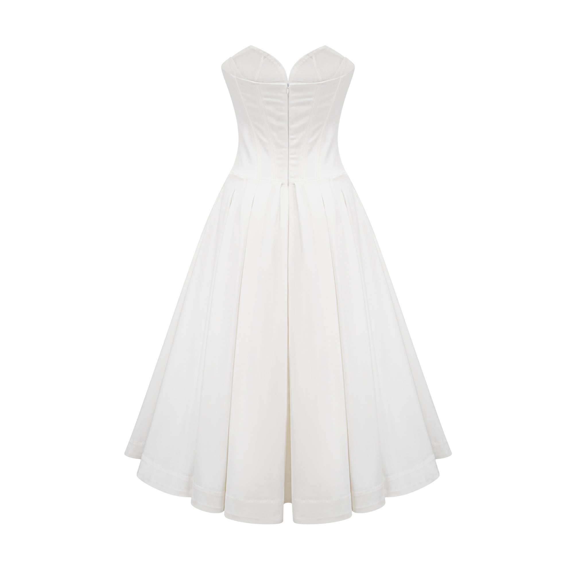 Katherine schulterfreies Korsett-Midikleid