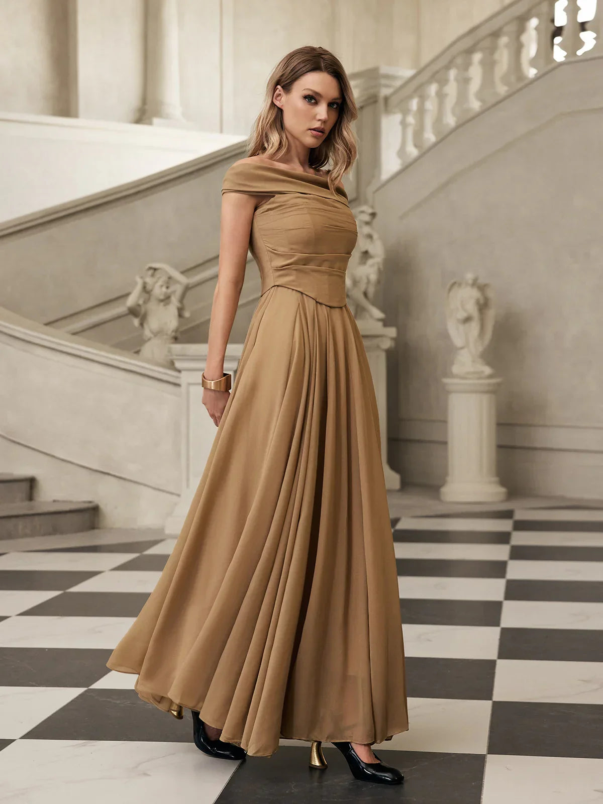 Laurette Draped Maxi Dress 