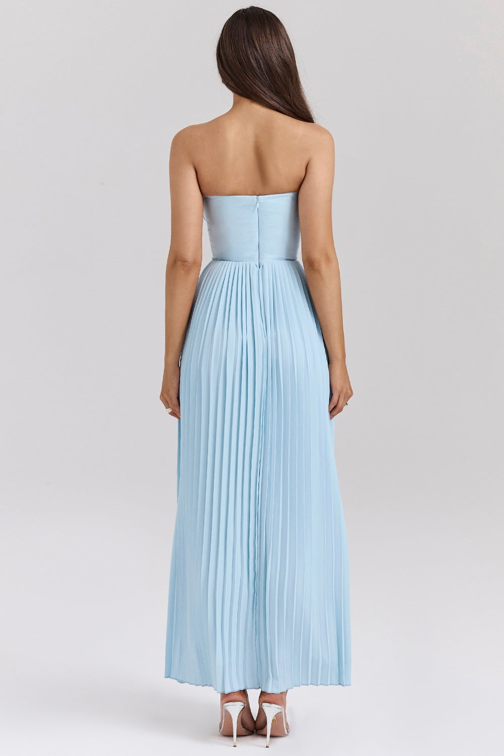 Celeste Pileli Bustier Maxi Elbise
