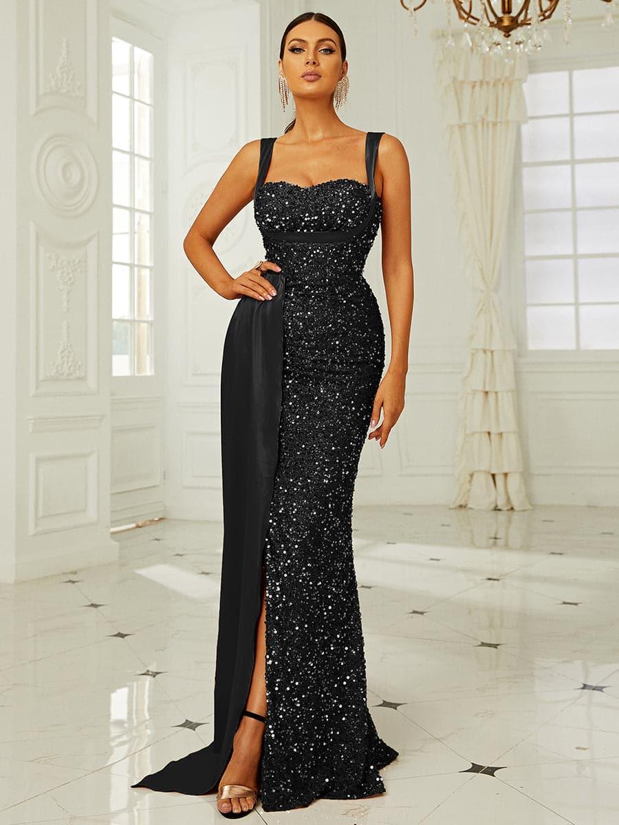 Winslet gestreiftes Korsett-Maxikleid