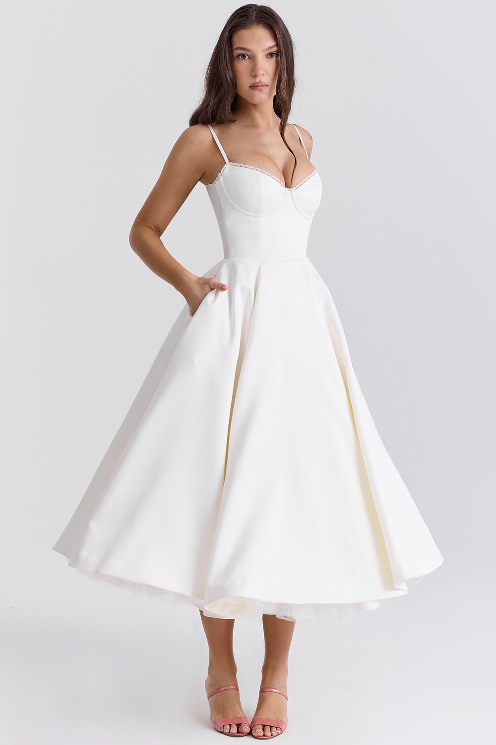 Mademoiselle Midikleid - Elfenbein 