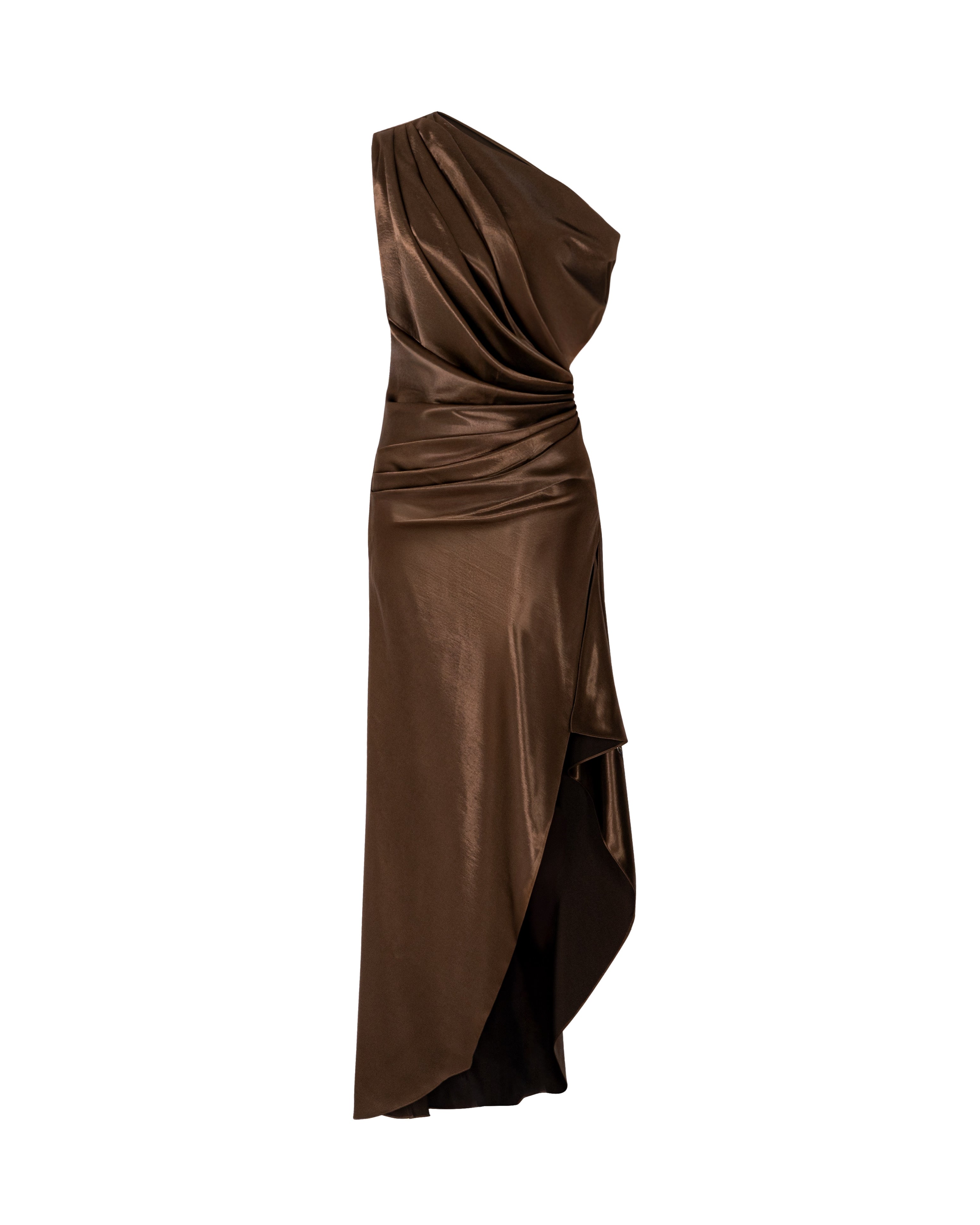 Astraea Maxi Elbise -Kahverengi