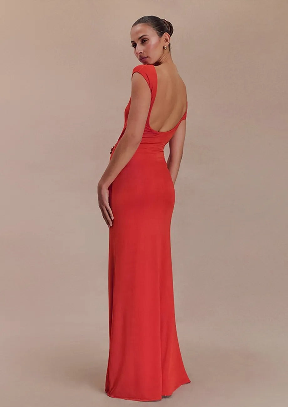 Kılıf Kesimli Uzun Elbise