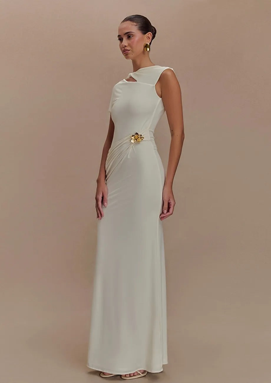 Kılıf Kesimli Uzun Elbise