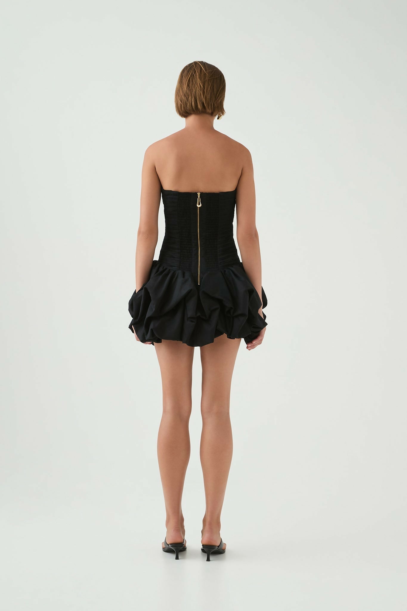Amerigo Ruch trägerloses Minikleid - Schwarz