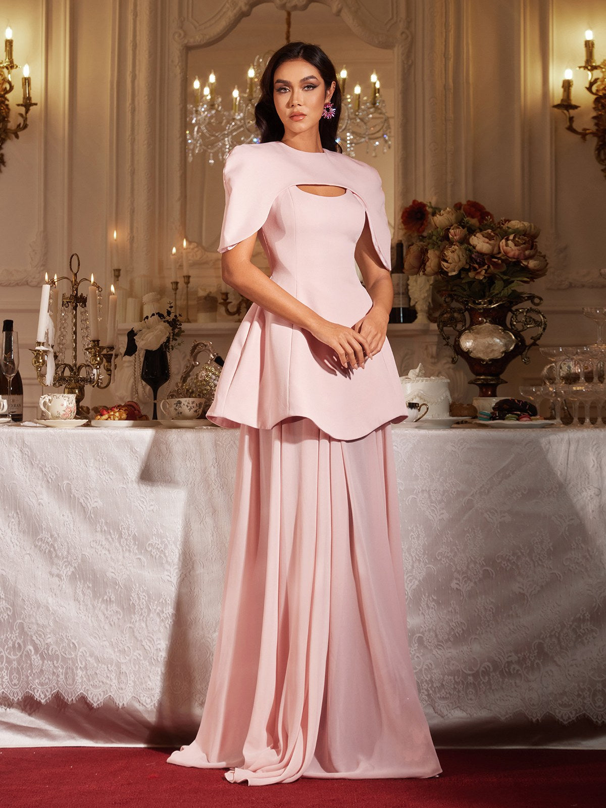 Fina Kapuzen-Maxikleid-Set