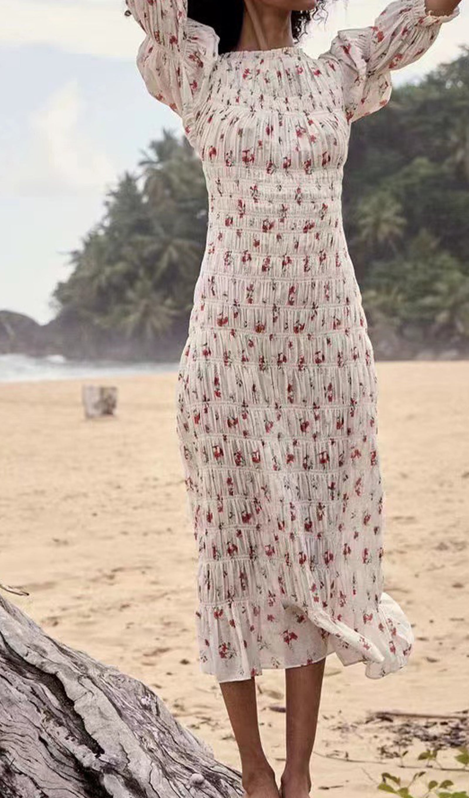 Floral Sweater Midi Dress