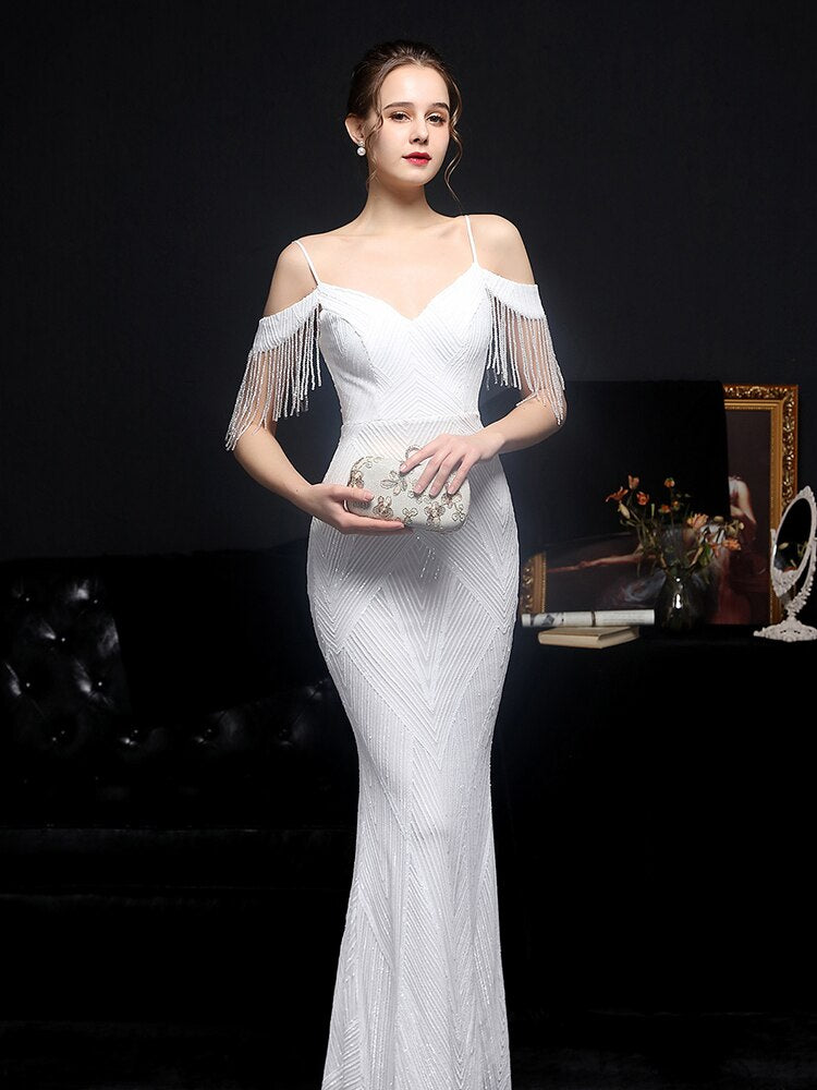 Silver Maxi Elbise