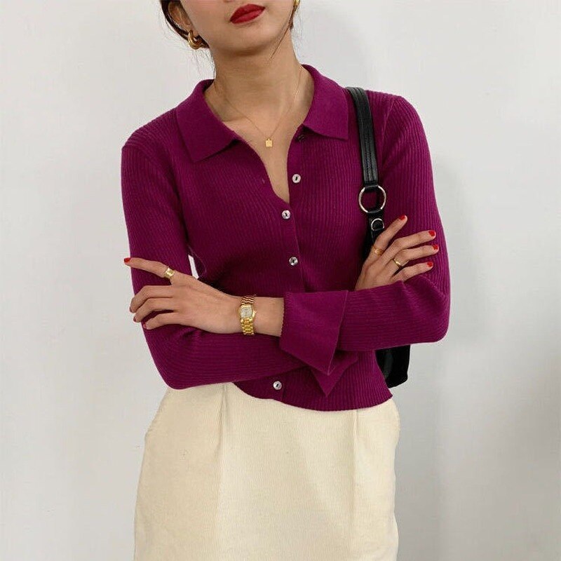 Dünne Bluse mit Knöpfen