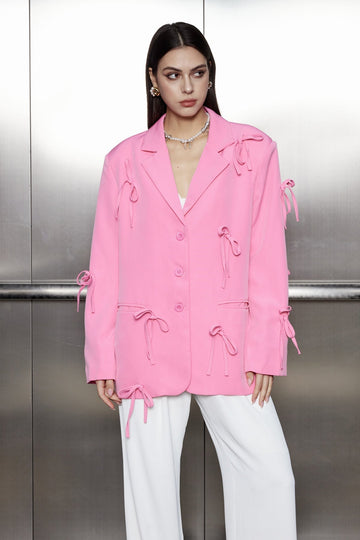 Hallo Blazer mit Schleifenkragen