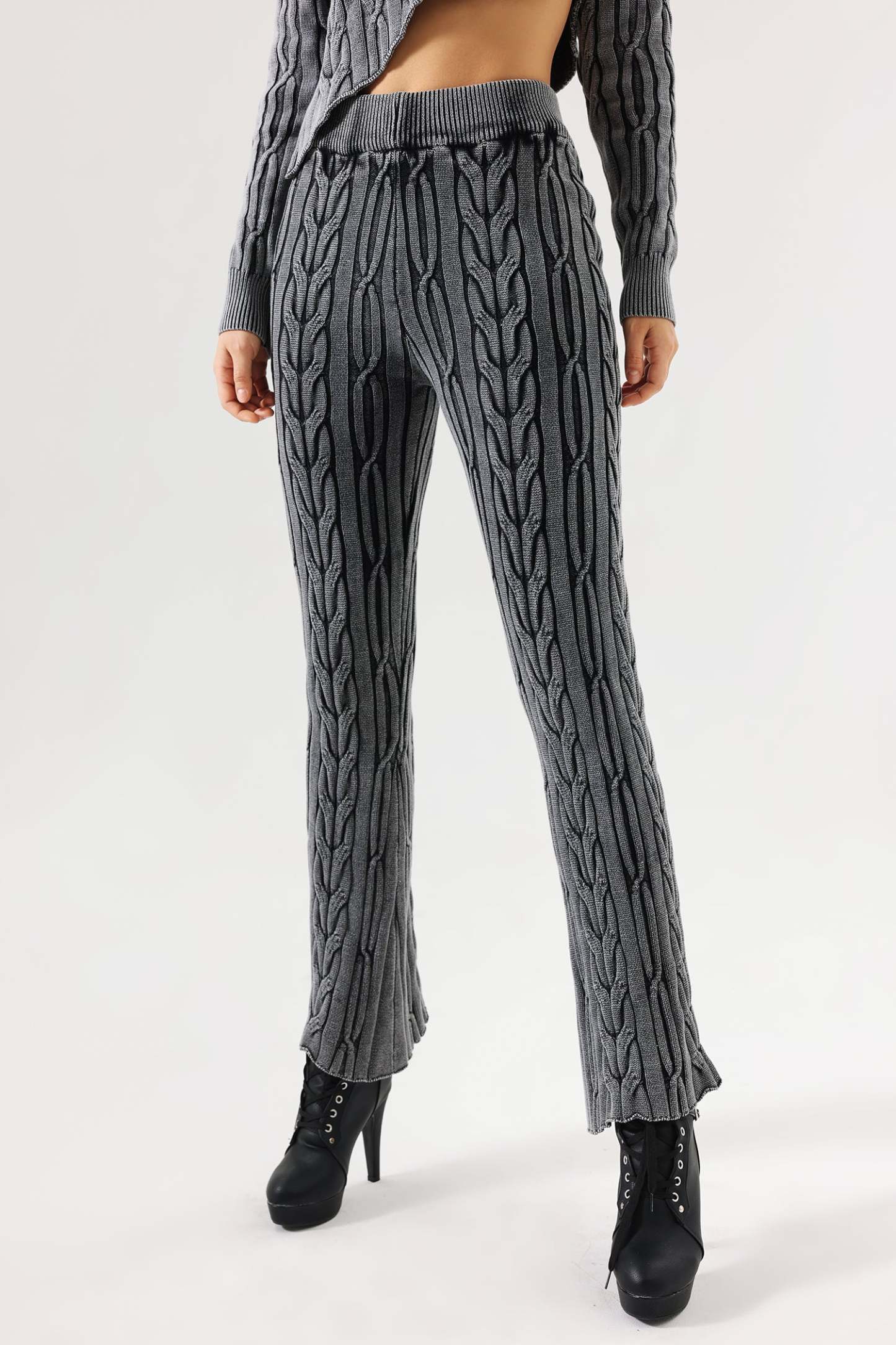 Hona Strickhose mit Zopfmuster