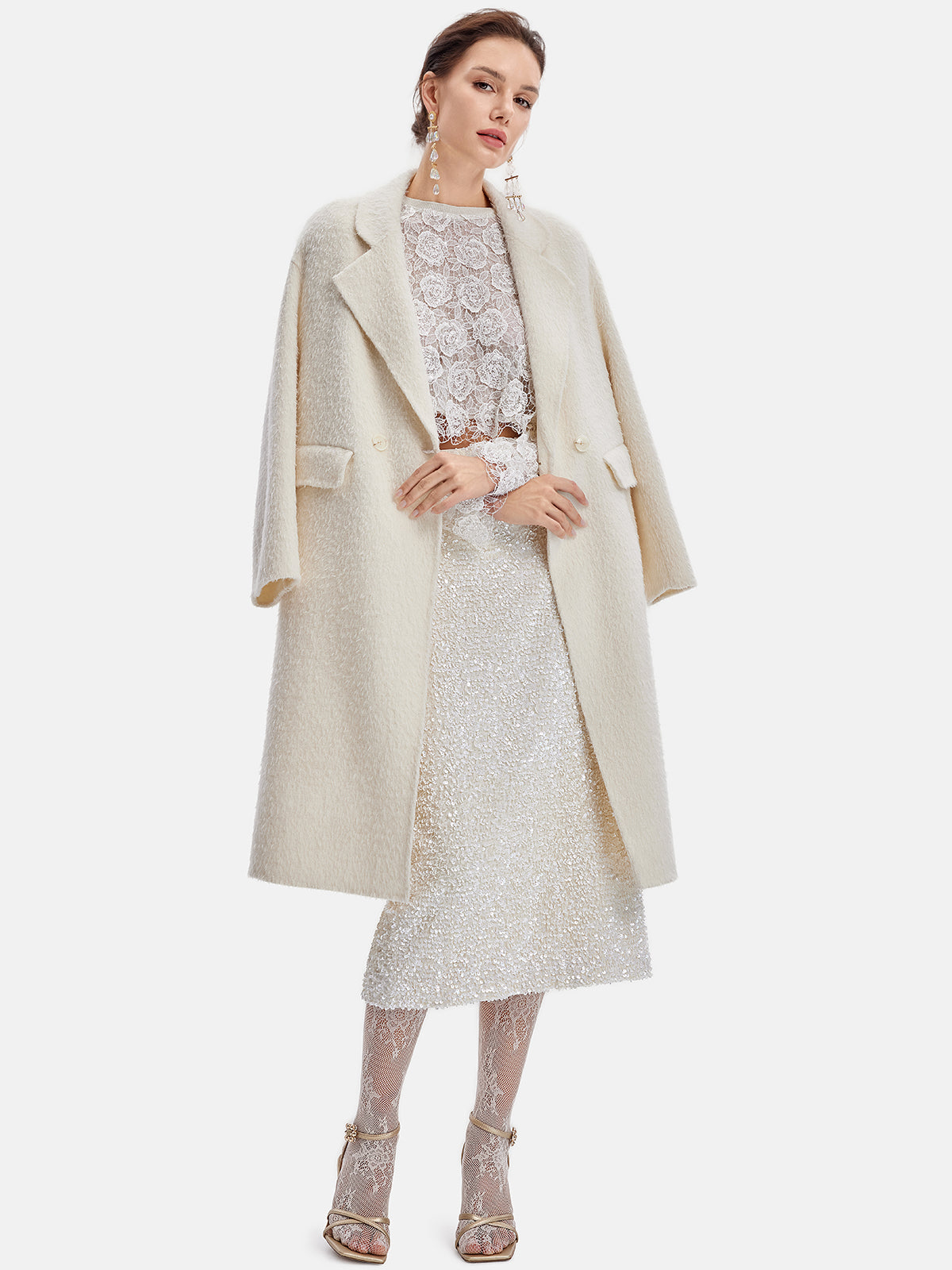 Kragenjacke aus australischer Alpakawolle