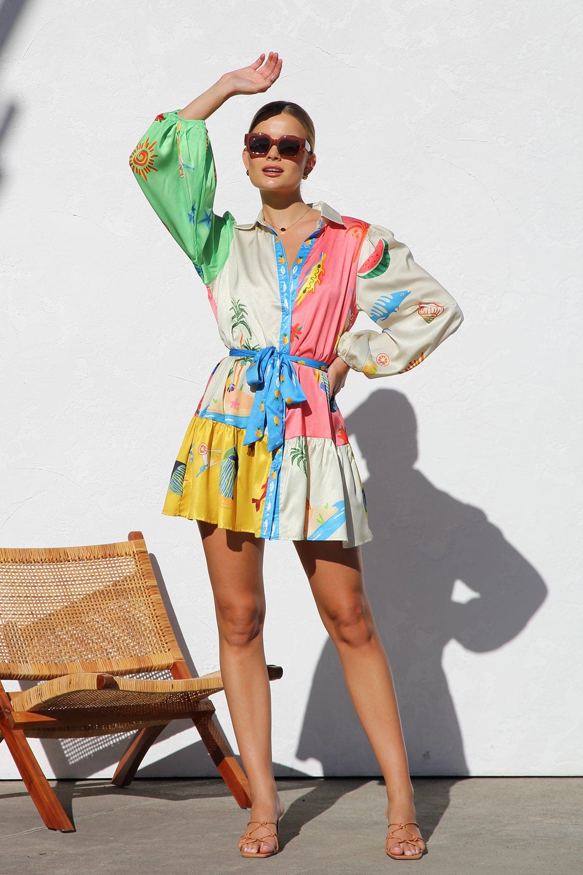 Multicolored Mini Dress 