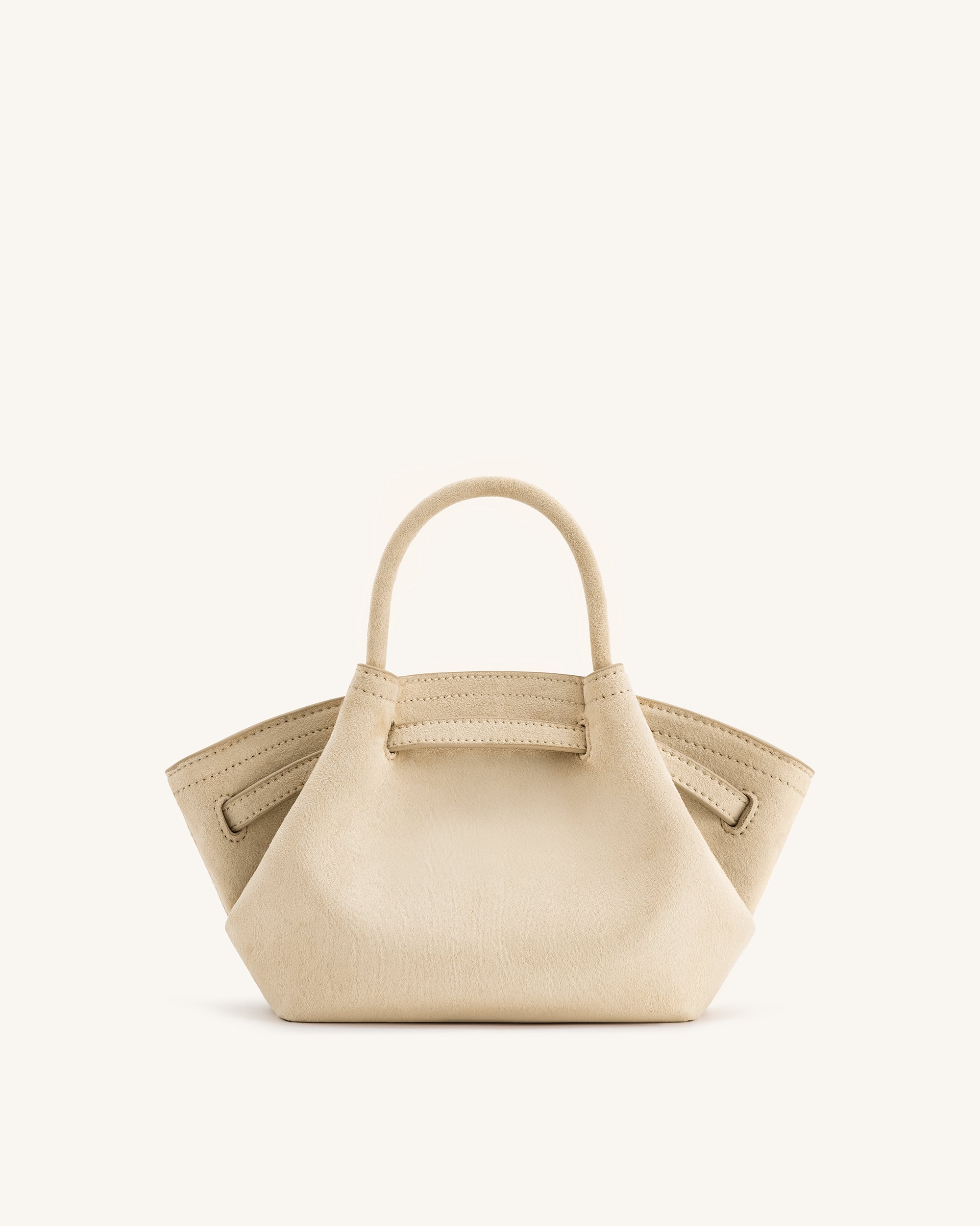 Hana Mini Faux Suede Tote Bag – Off-White, Crossbody and Handbag 