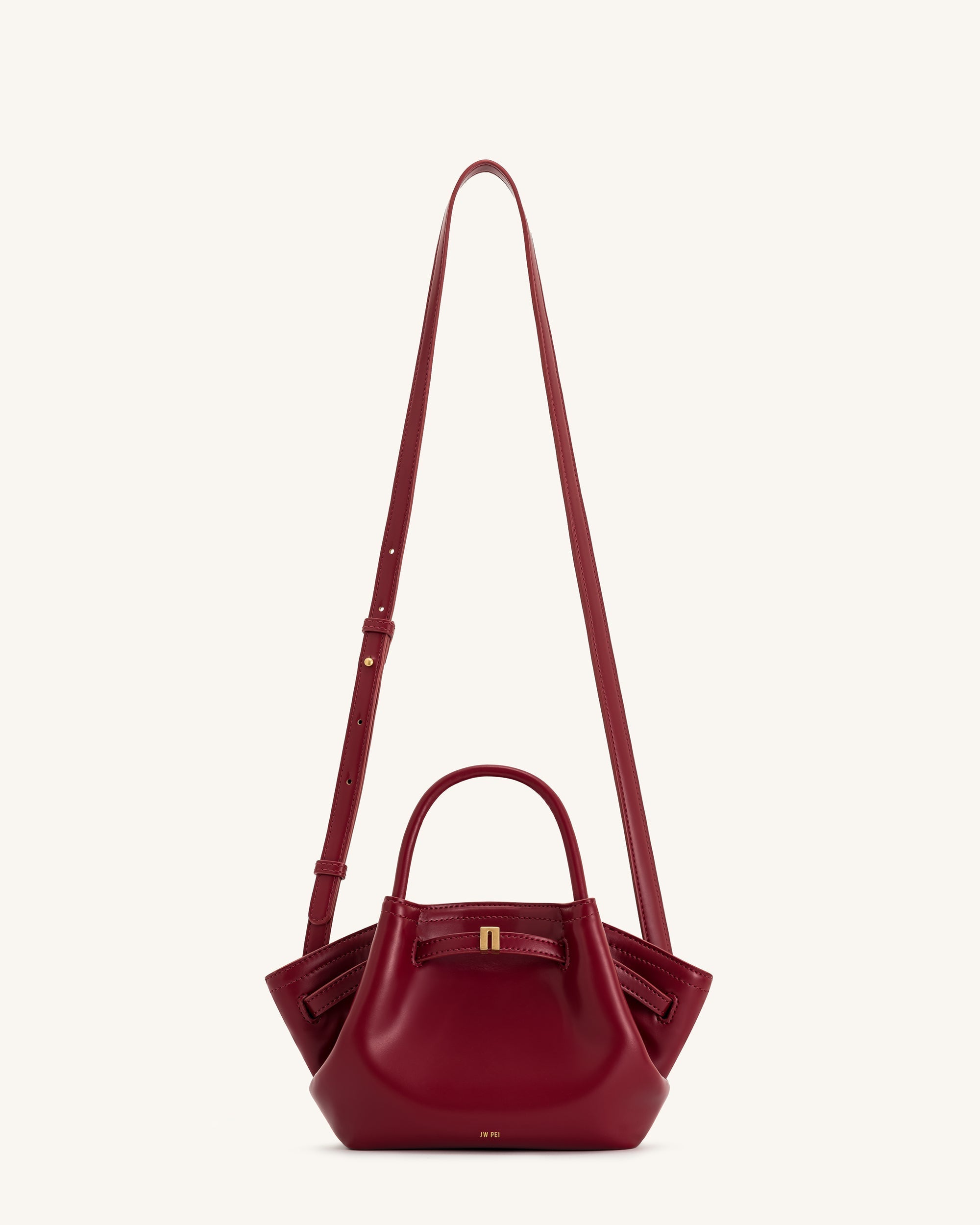 Hana Mini Vegan Deri Tote Çanta – Bordo (Claret), Çapraz Askılı ve El Çantası