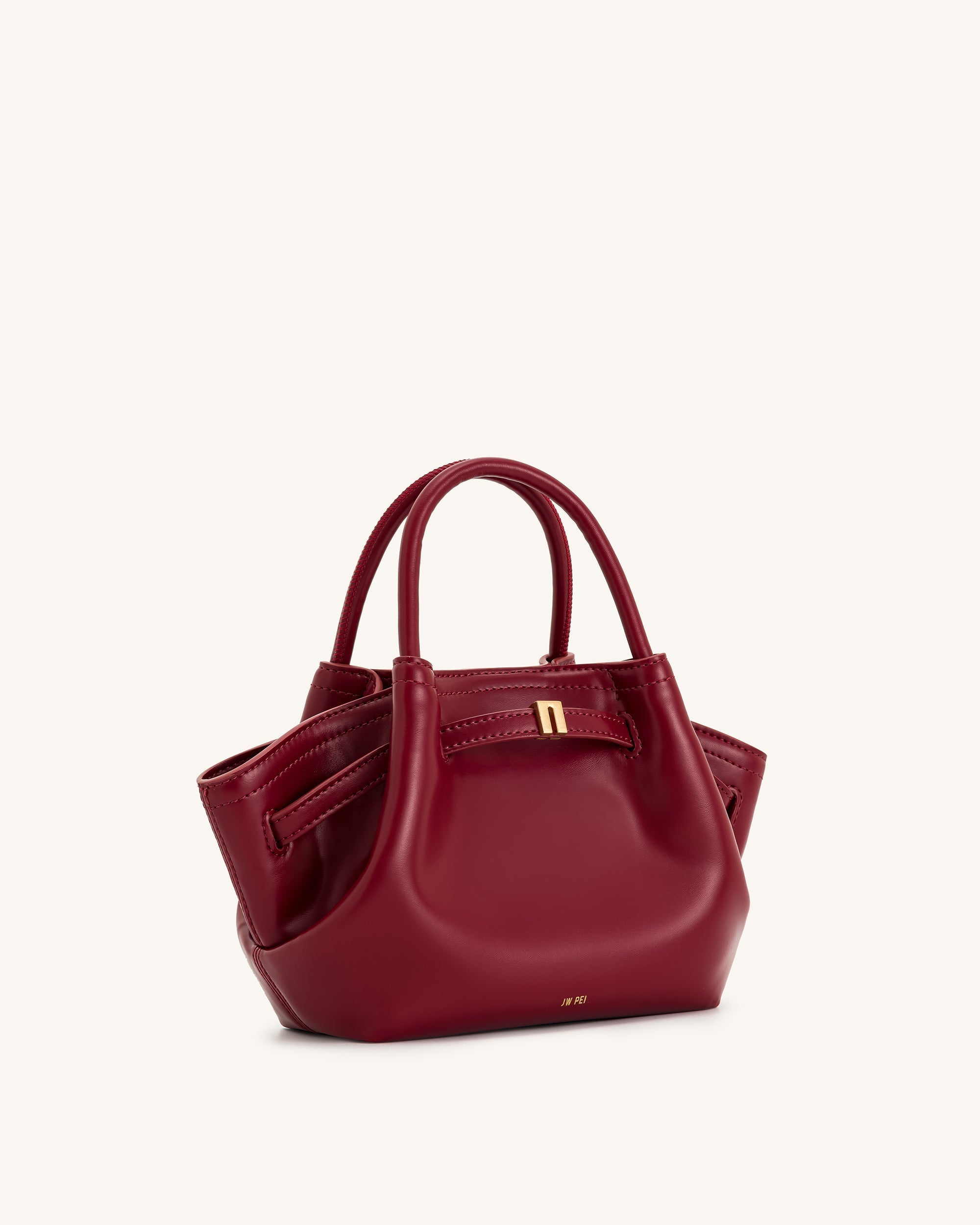 Hana Mini Vegan Deri Tote Çanta – Bordo (Claret), Çapraz Askılı ve El Çantası