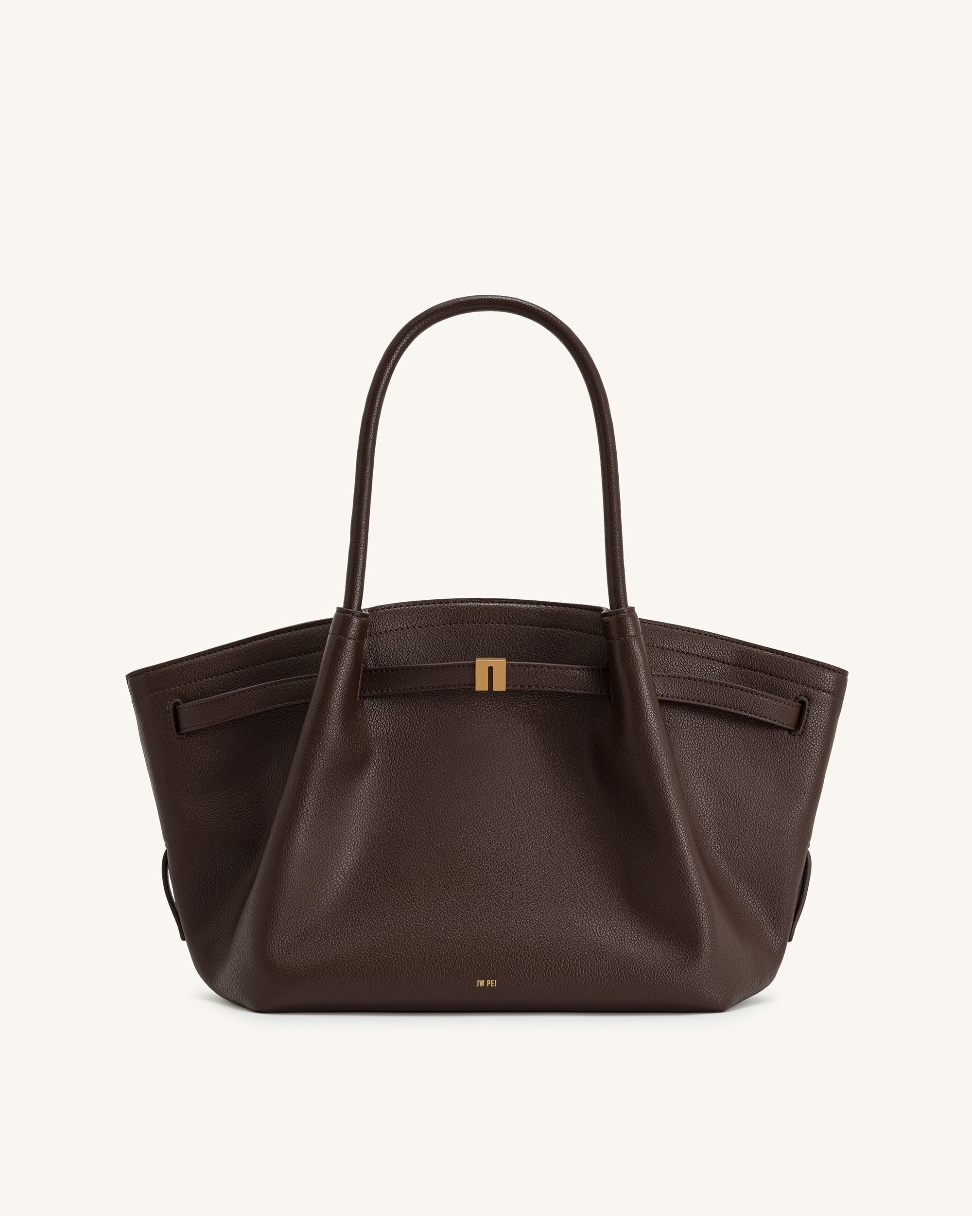 Hana Medium Size Tote Bag - Dark Brown