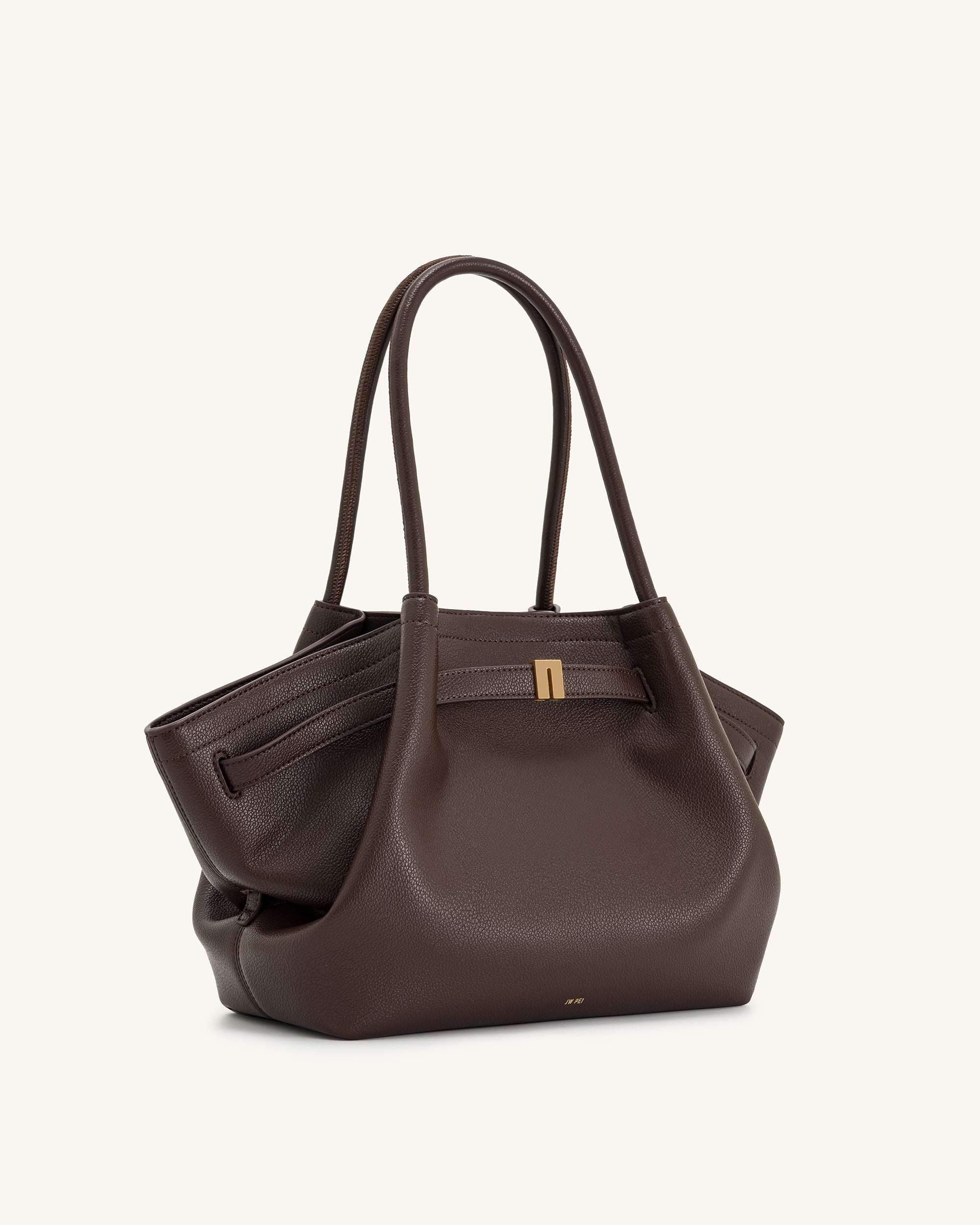 Hana Medium Size Tote Bag - Dark Brown