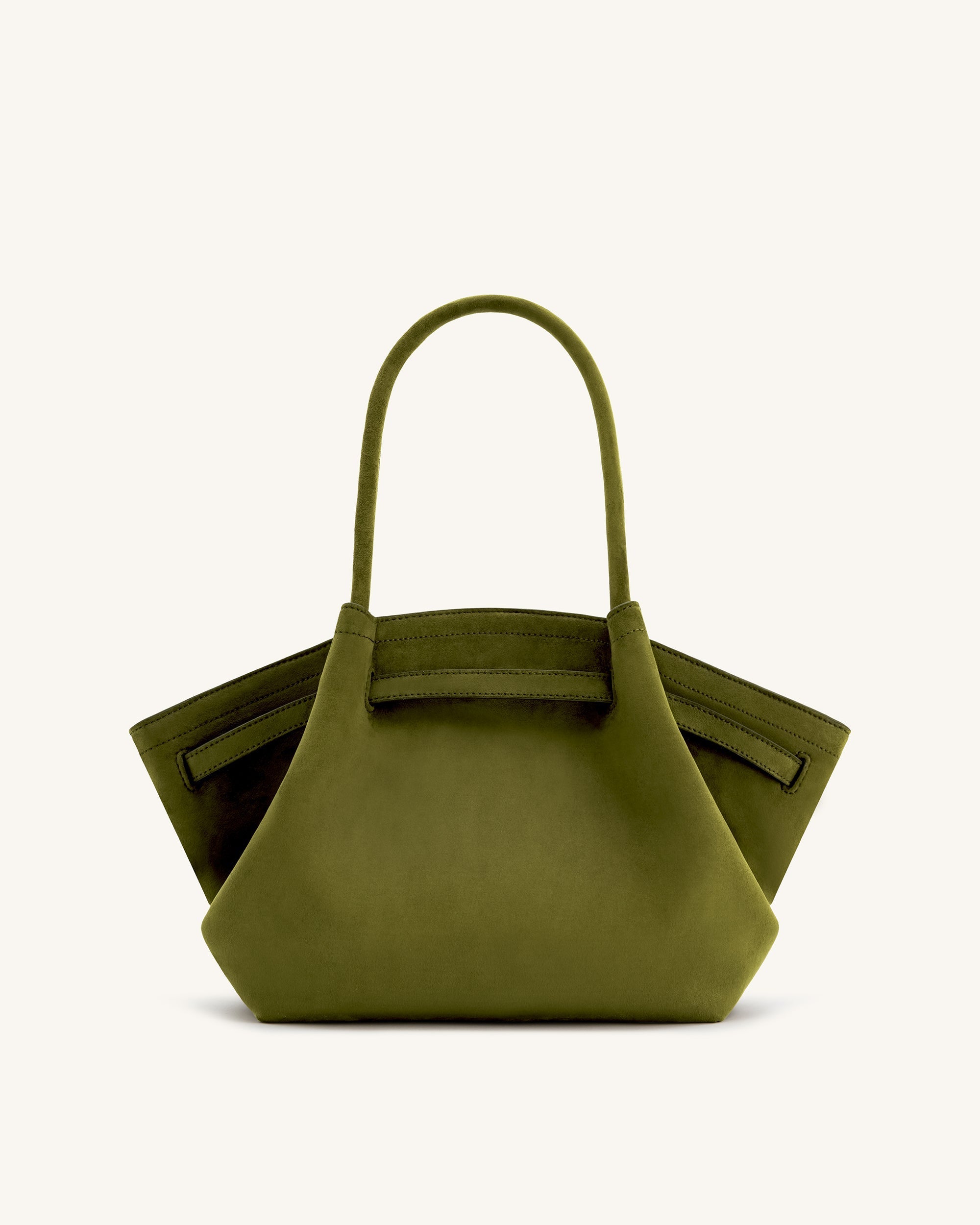 ✡️Hana✿✡️ Hana Medium Size Faux Suede Tote Bag – Dark Olive Green, Shoulder