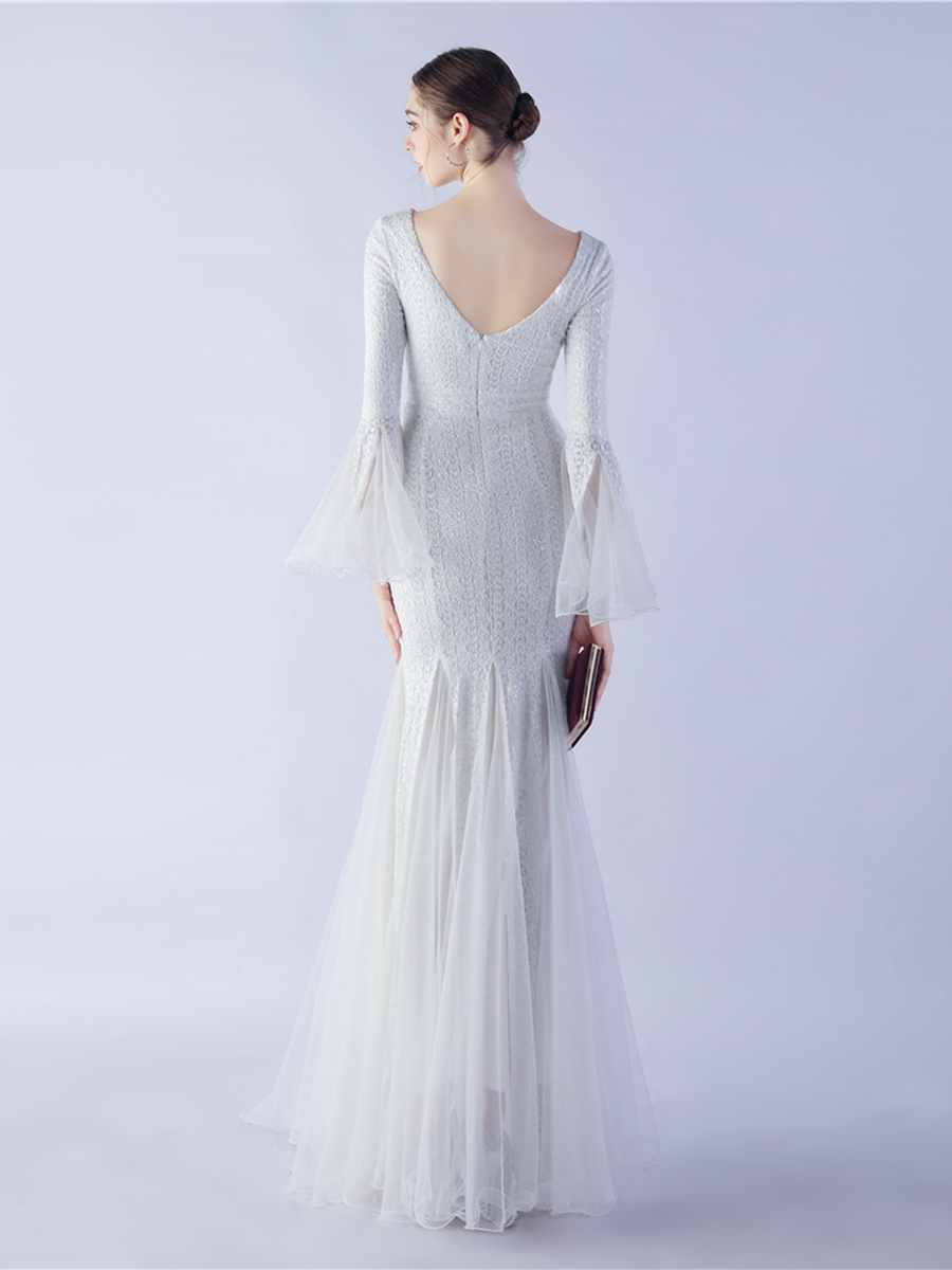 Cyra Ruffled Mermaid Elegant Maxi Dress