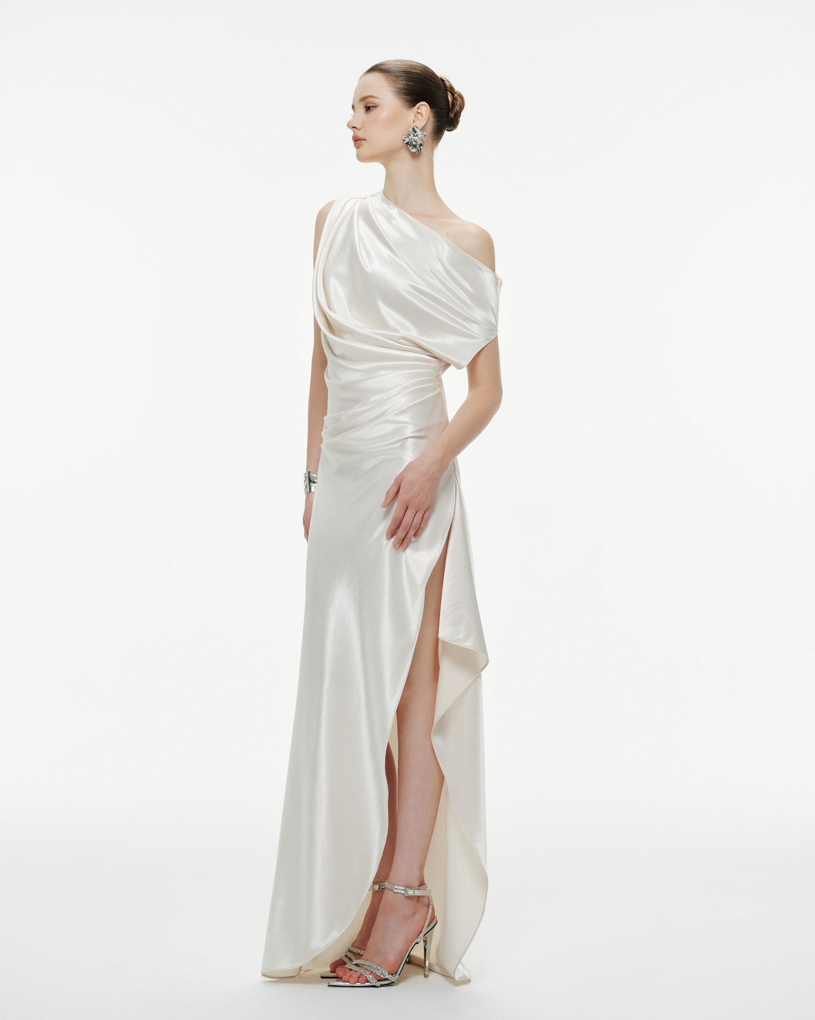 Astraea Maxi Elbise -Beyaz