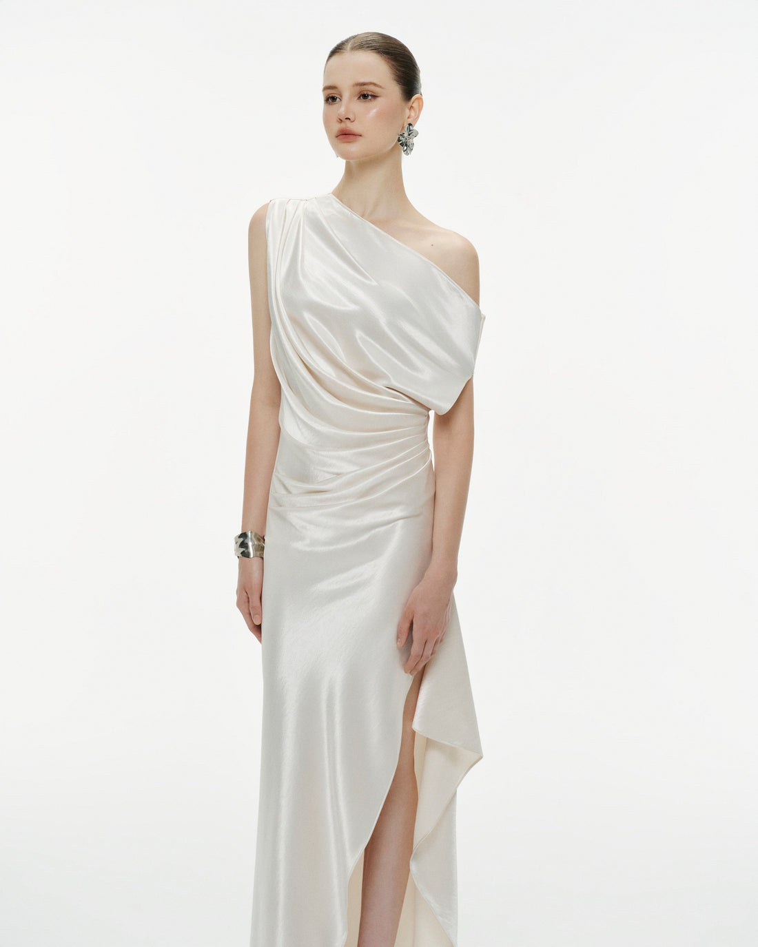Astraea Maxi Elbise -Beyaz