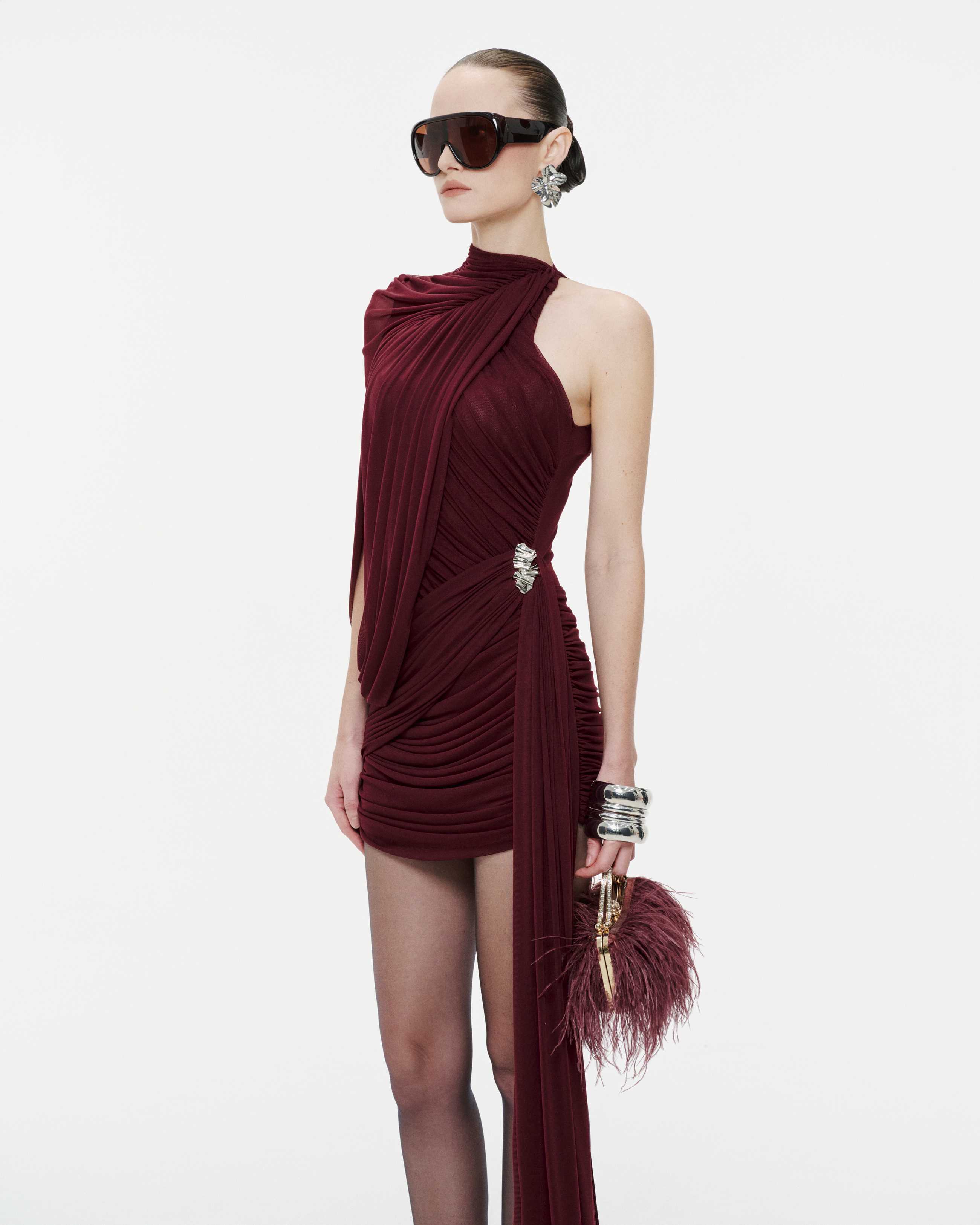 Calliope Mini Elbise- Bordo